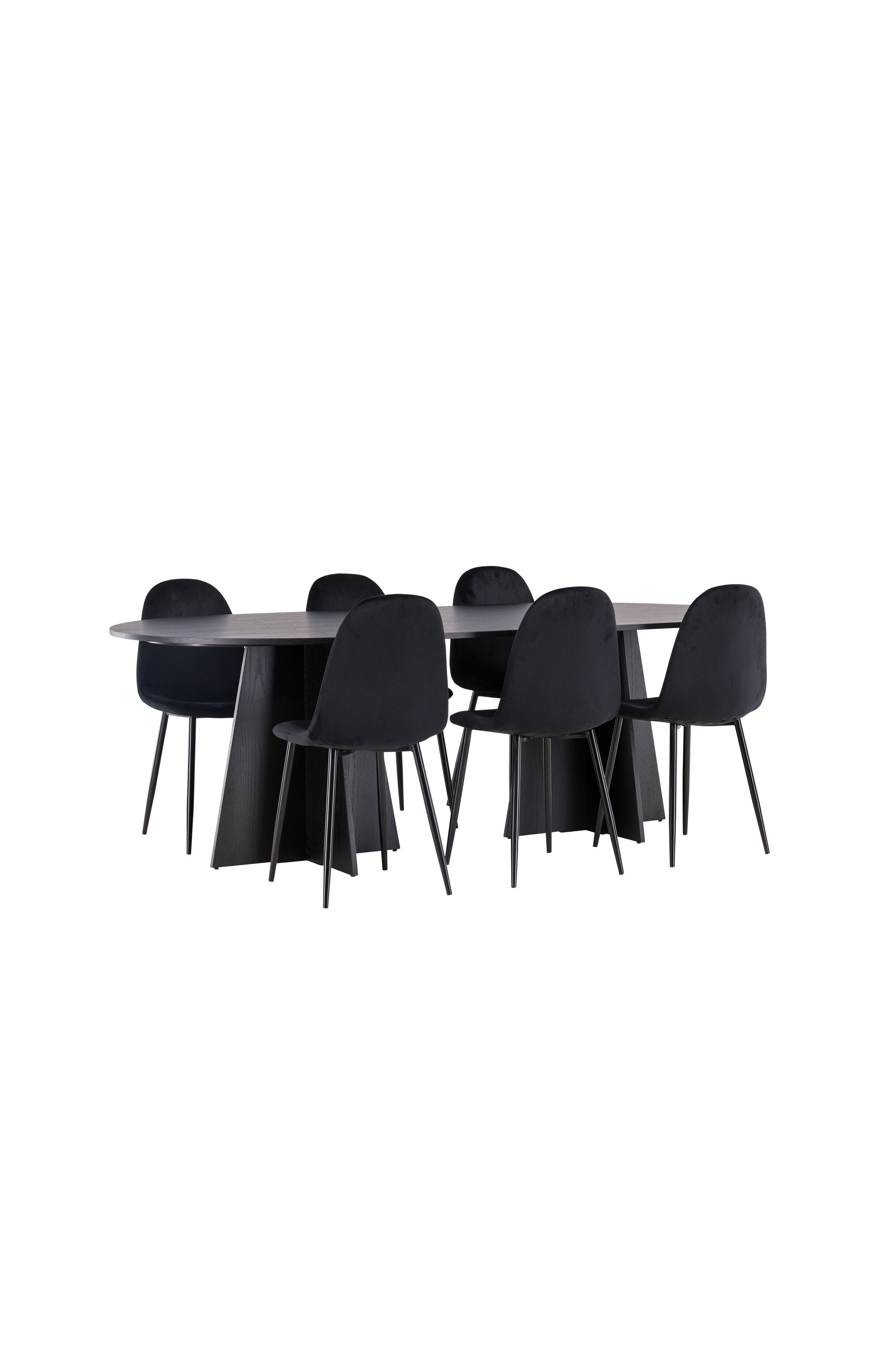 Bootcut Esszimmerset + Polar 230cm/6St. in Schwarz präsentiert im Onlineshop von KAQTU Design AG. Esszimmerset ist von Venture Home