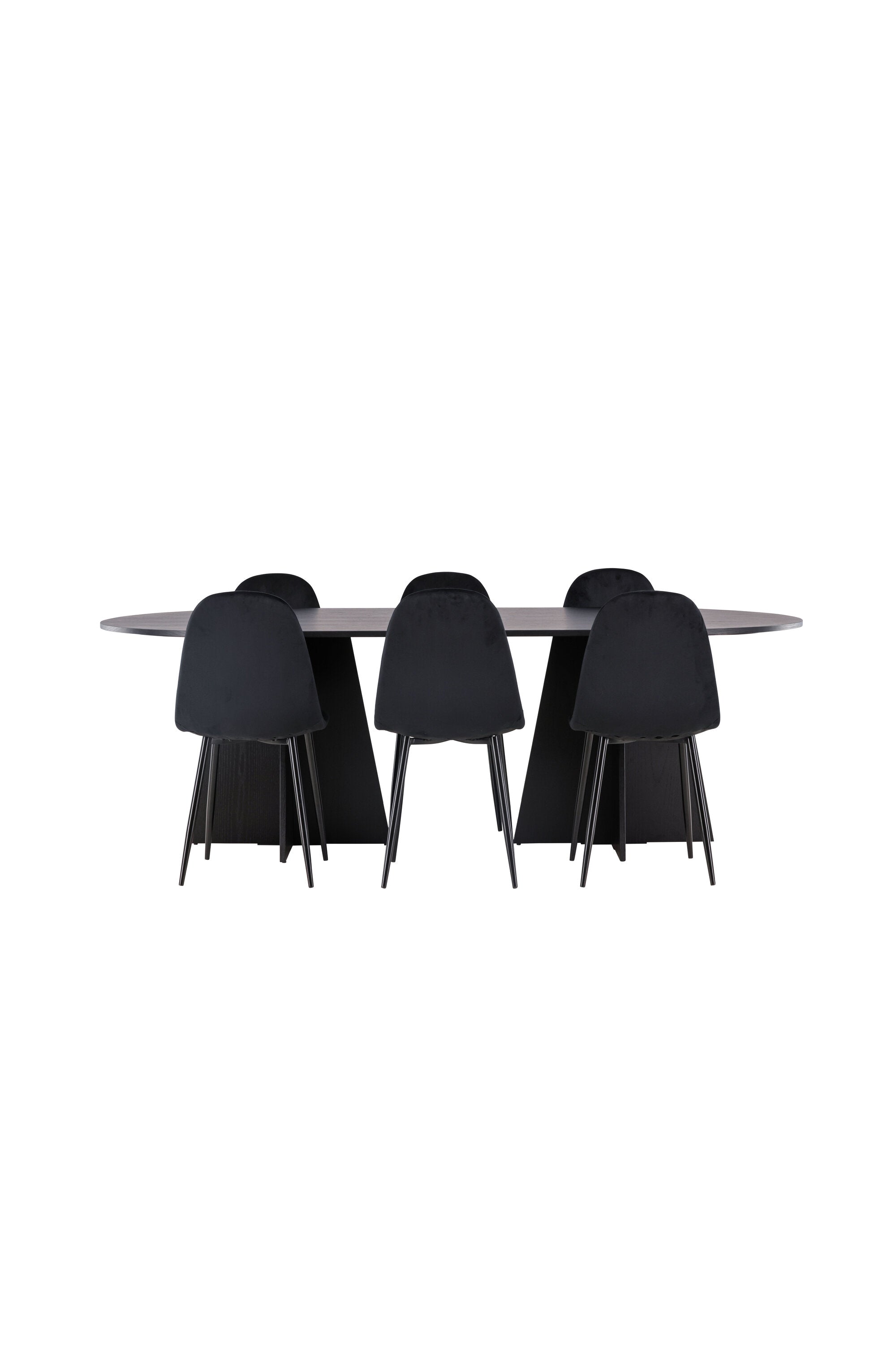 Bootcut Esszimmerset + Polar 230cm/6St. in Schwarz präsentiert im Onlineshop von KAQTU Design AG. Esszimmerset ist von Venture Home