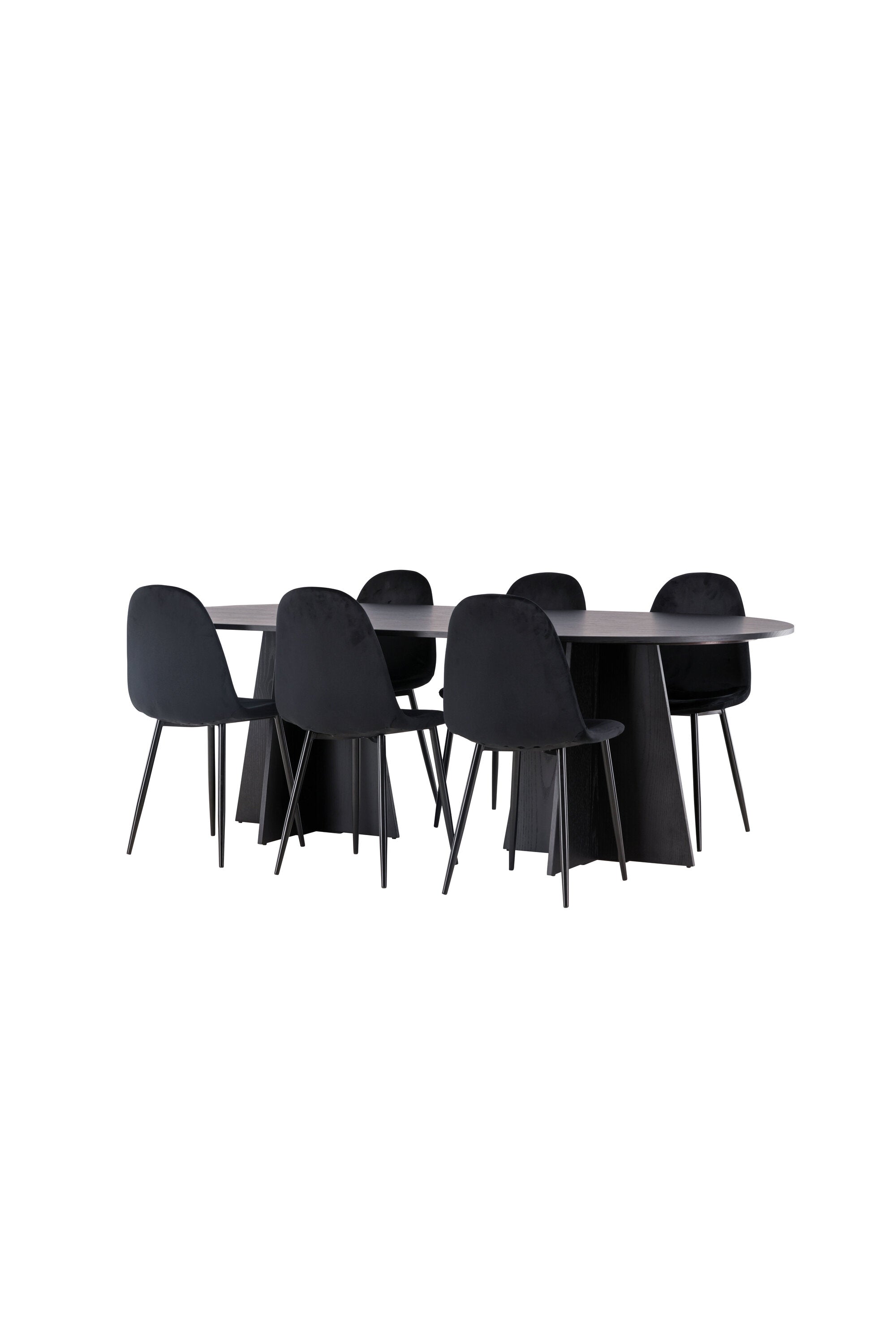 Bootcut Esszimmerset + Polar 230cm/6St. in Schwarz präsentiert im Onlineshop von KAQTU Design AG. Esszimmerset ist von Venture Home
