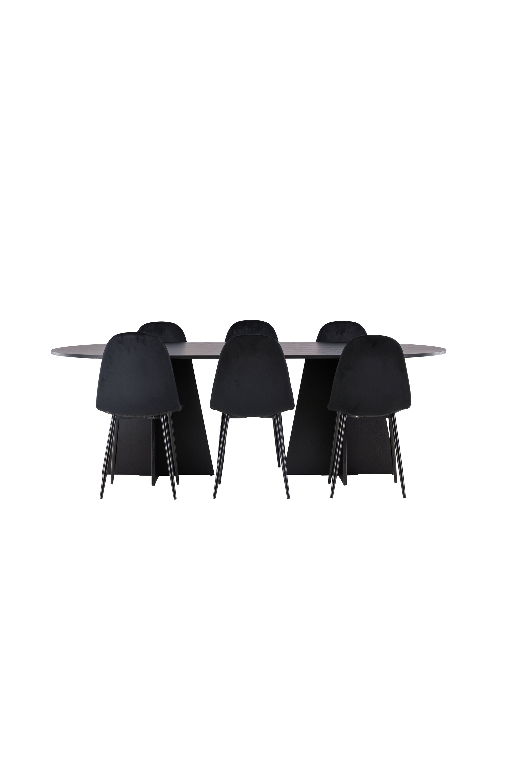 Bootcut Esszimmerset + Polar 230cm/6St. in Schwarz präsentiert im Onlineshop von KAQTU Design AG. Esszimmerset ist von Venture Home