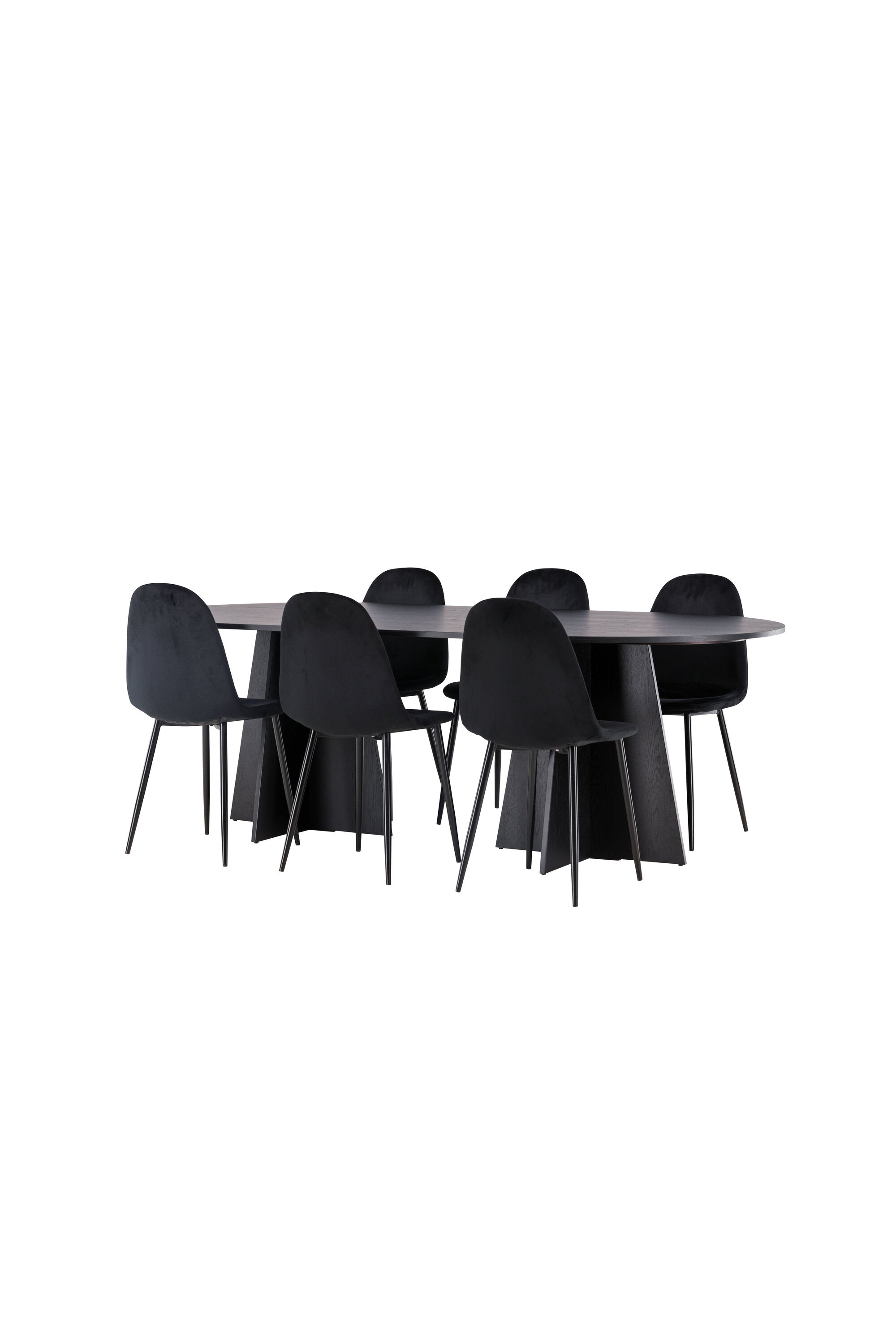 Bootcut Esszimmerset + Polar 230cm/6St. in Schwarz präsentiert im Onlineshop von KAQTU Design AG. Esszimmerset ist von Venture Home