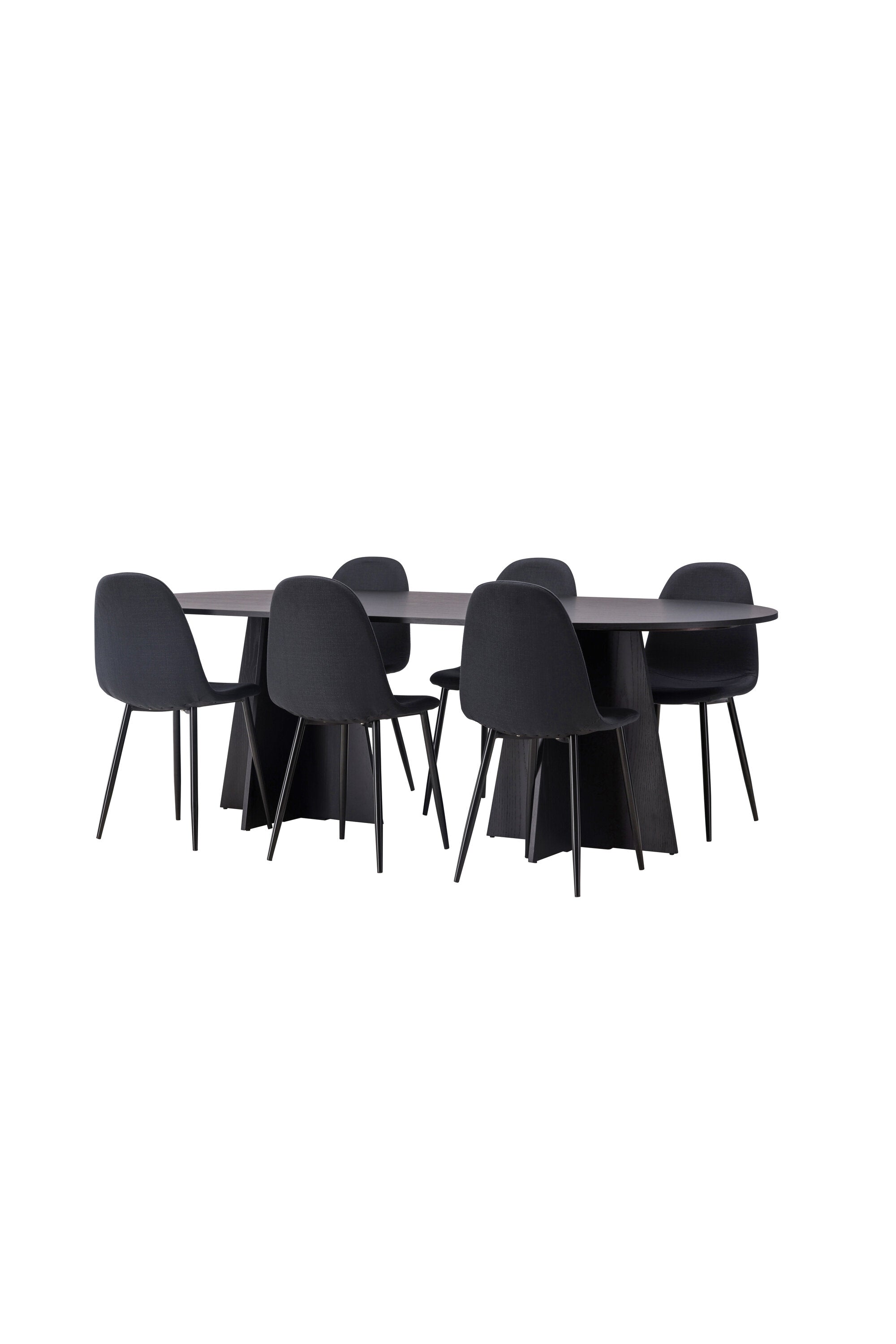 Bootcut Esszimmerset + Polar 230cm/6St. in Schwarz präsentiert im Onlineshop von KAQTU Design AG. Esszimmerset ist von Venture Home