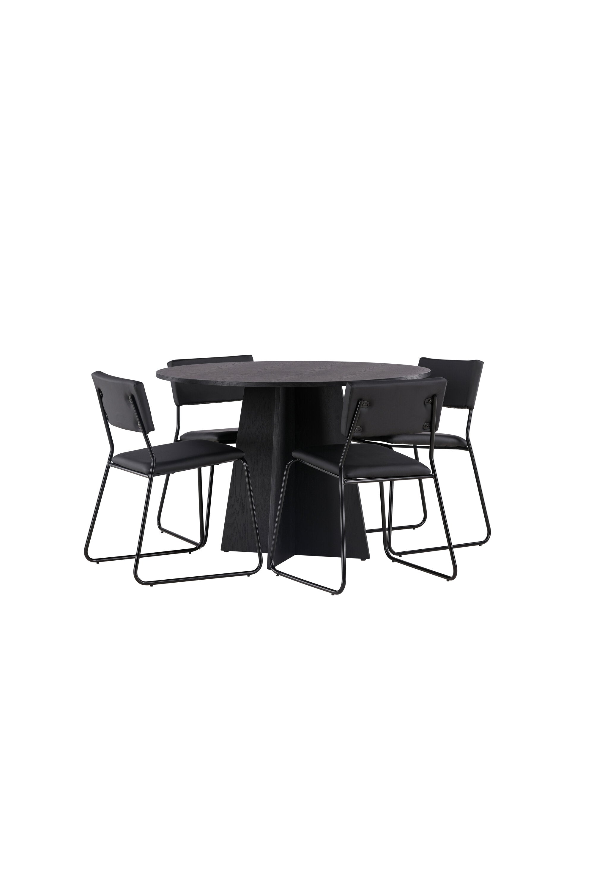 Bootcut Esszimmerset + Kenth ⌀110cm/4St. in Schwarz präsentiert im Onlineshop von KAQTU Design AG. Esszimmerset ist von Venture Home