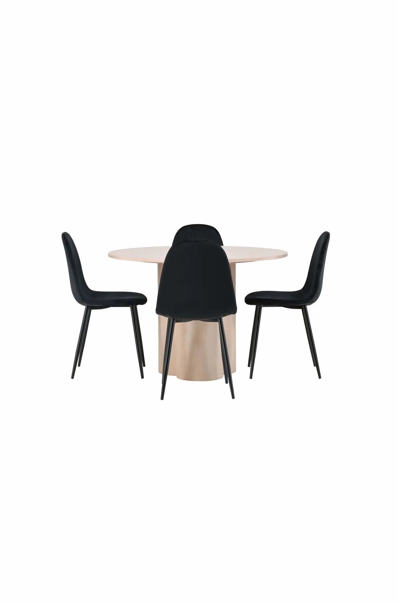 Elegantes Olivia Esszimmer Set mit Polar Tisch und 4 Stühlen.