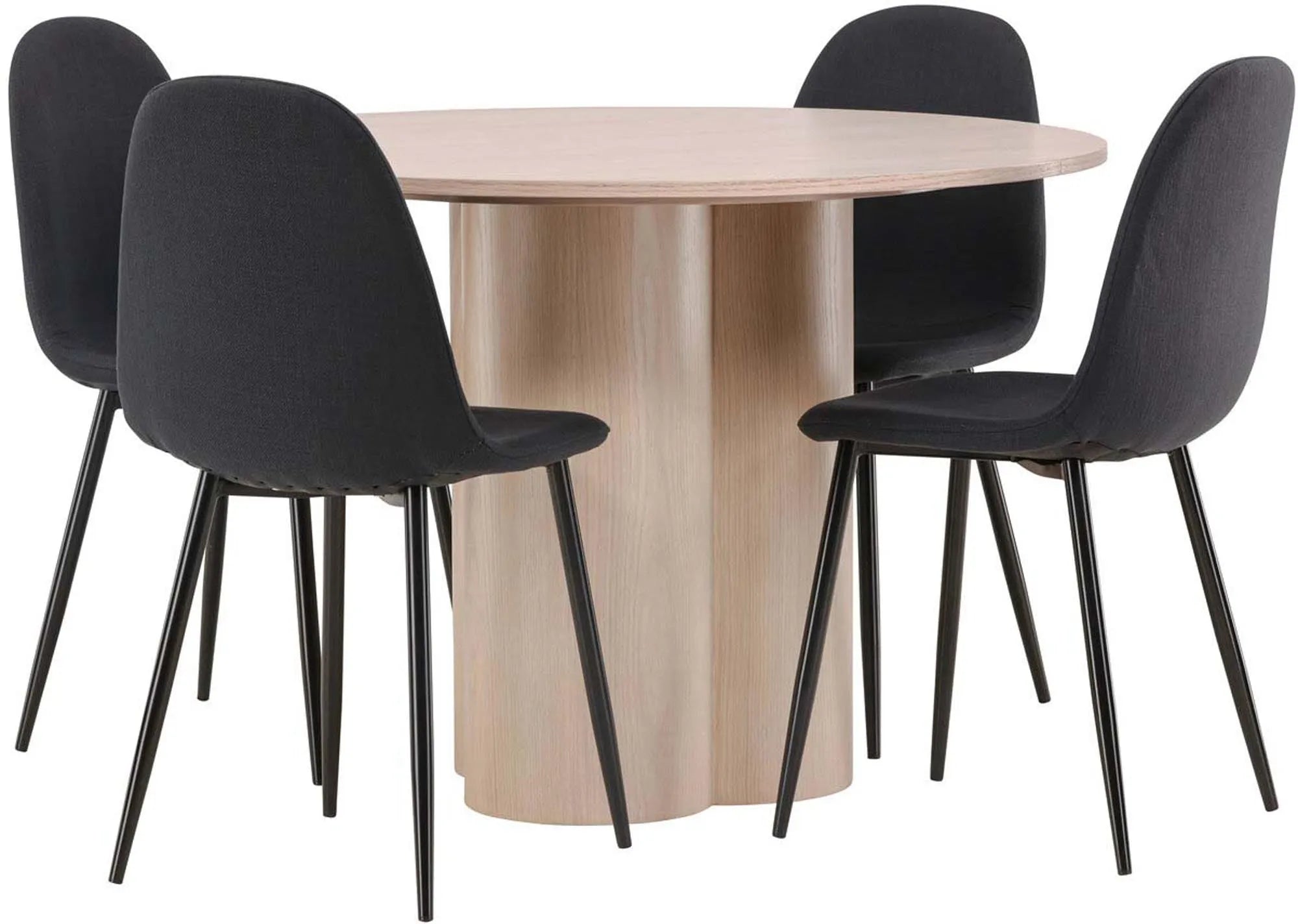 Stilvolles Olivia Esszimmer Set mit Polar Tisch und 4 Stühlen.