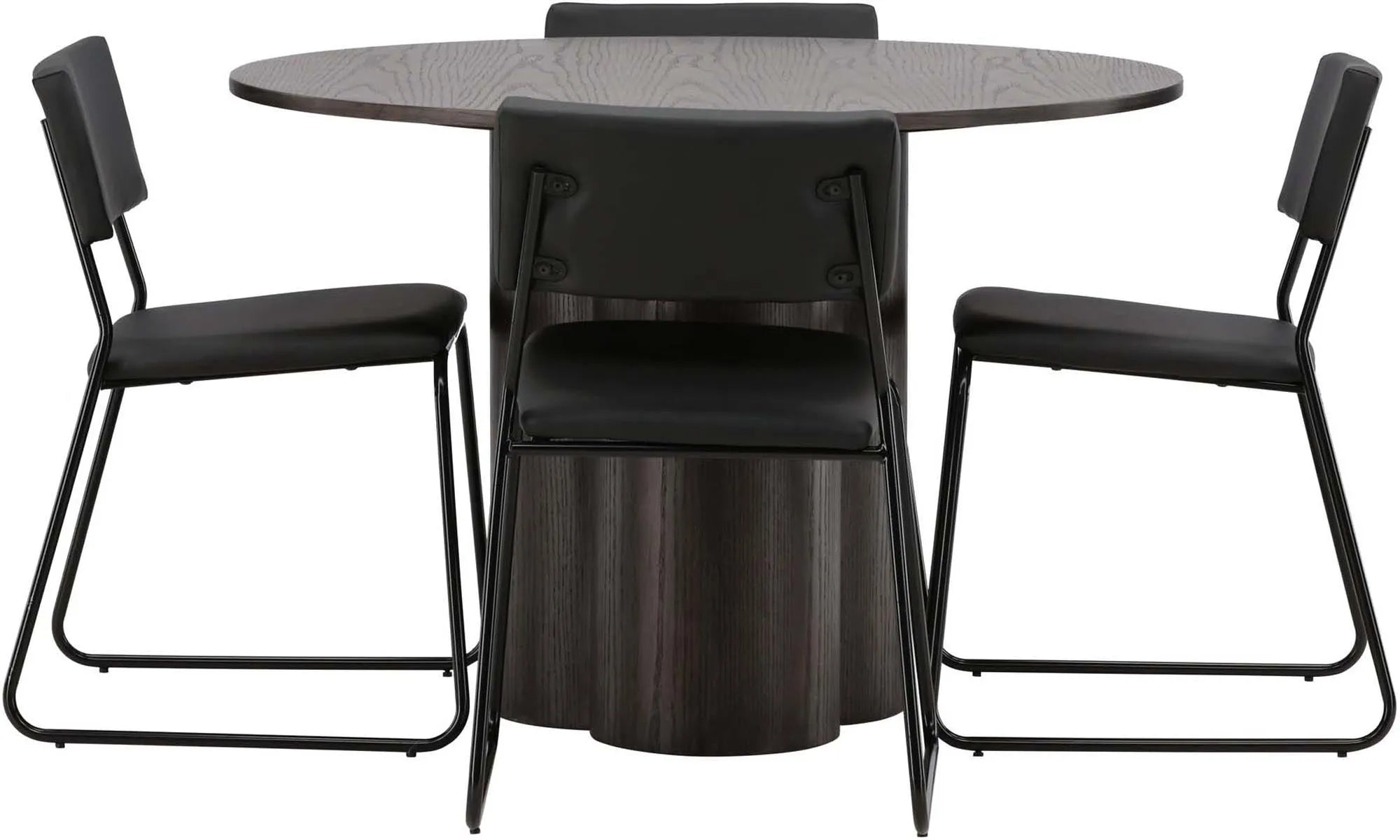 Stilvolles Olivia Esszimmer Set mit rundem Kenth Tisch, 4 Stühle.