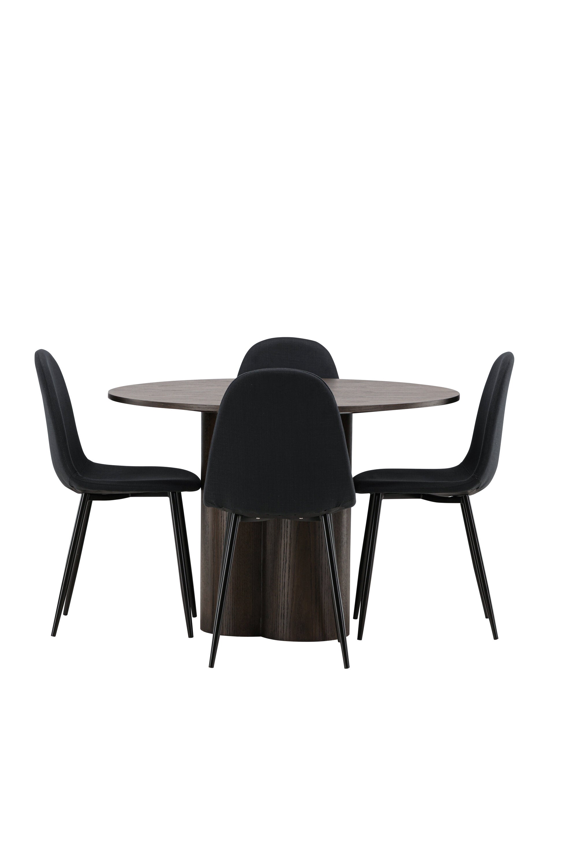 Olivia Esszimmer Set + Polar ⌀110cm/4St. in Schwarz präsentiert im Onlineshop von KAQTU Design AG. Esszimmerset ist von Venture Home