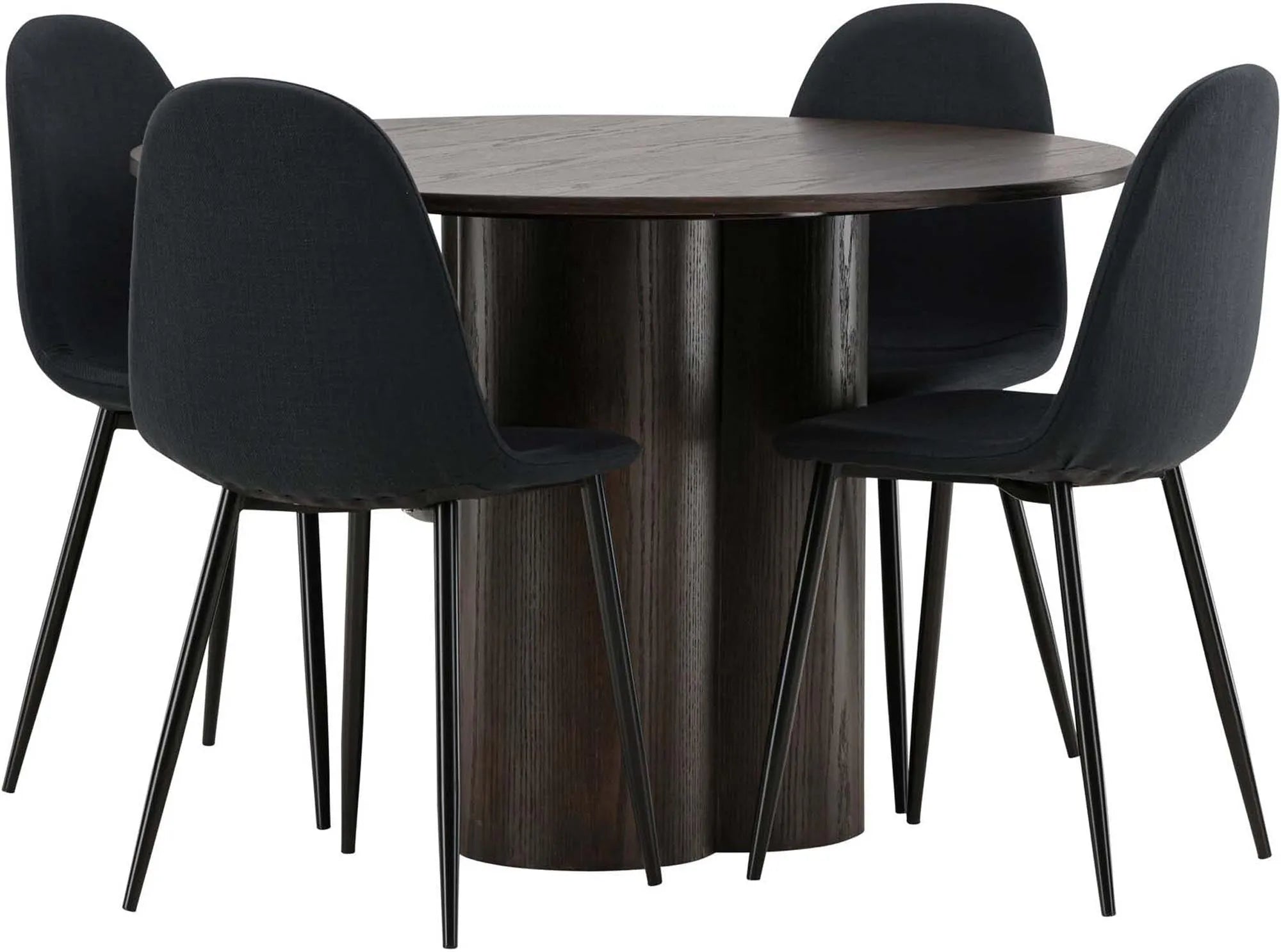 Modernes Olivia Esszimmer Set mit Polar Tisch und 4 Stühlen.