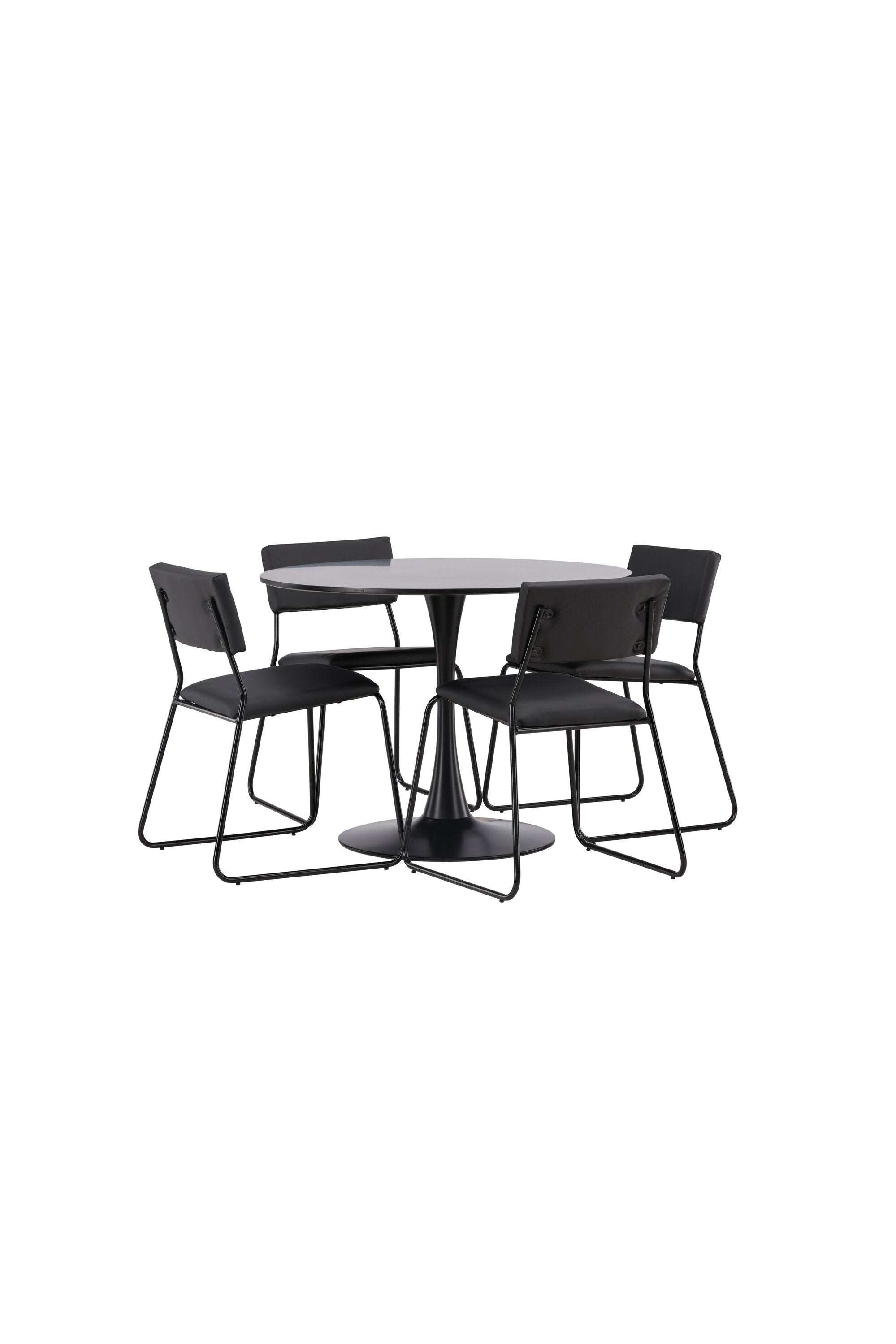 Glade Esszimmerset + Kenth ⌀100cm/4St. in Schwarz präsentiert im Onlineshop von KAQTU Design AG. Esszimmerset ist von Venture Home