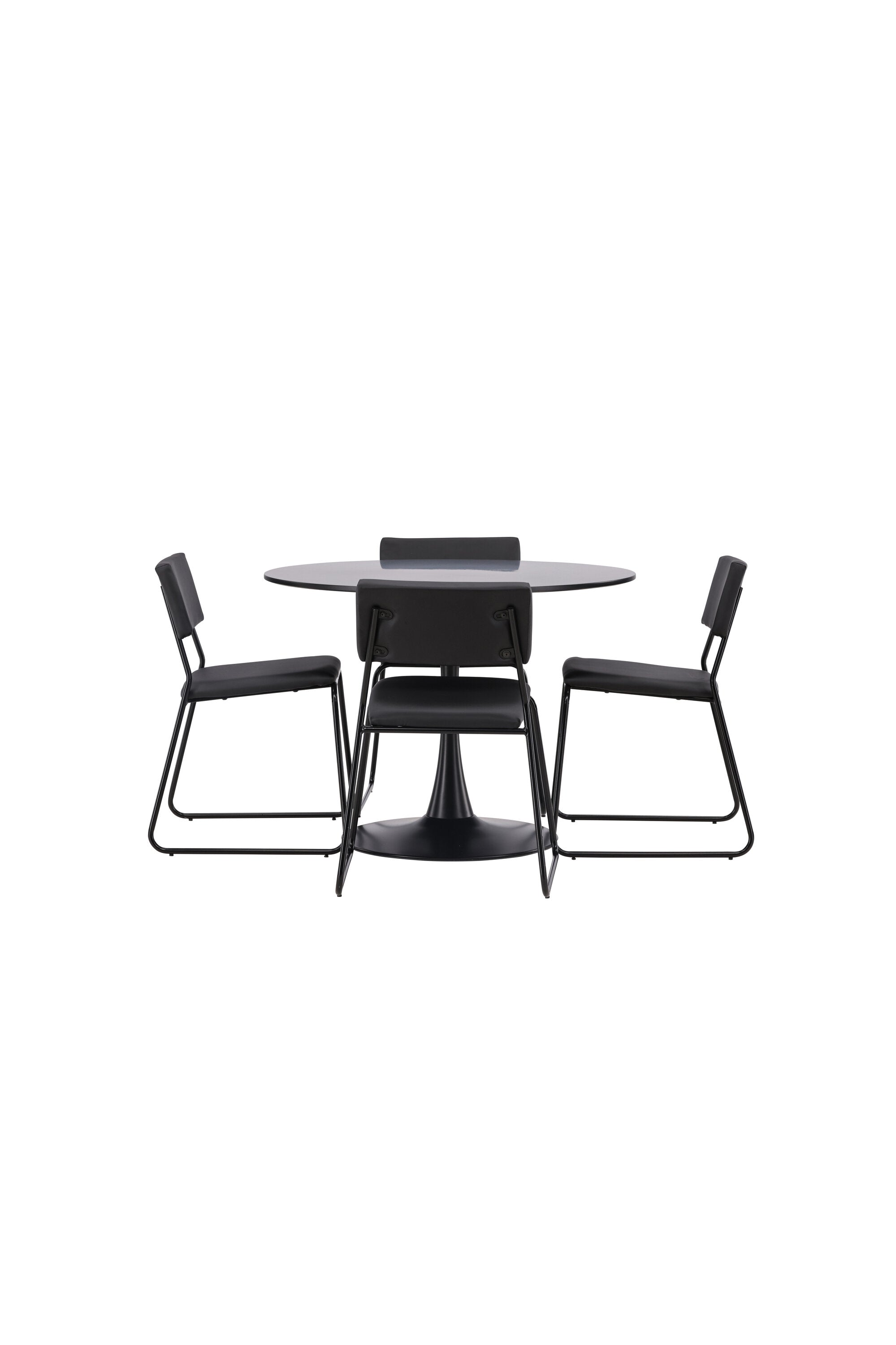 Glade Esszimmerset + Kenth ⌀100cm/4St. in Schwarz präsentiert im Onlineshop von KAQTU Design AG. Esszimmerset ist von Venture Home