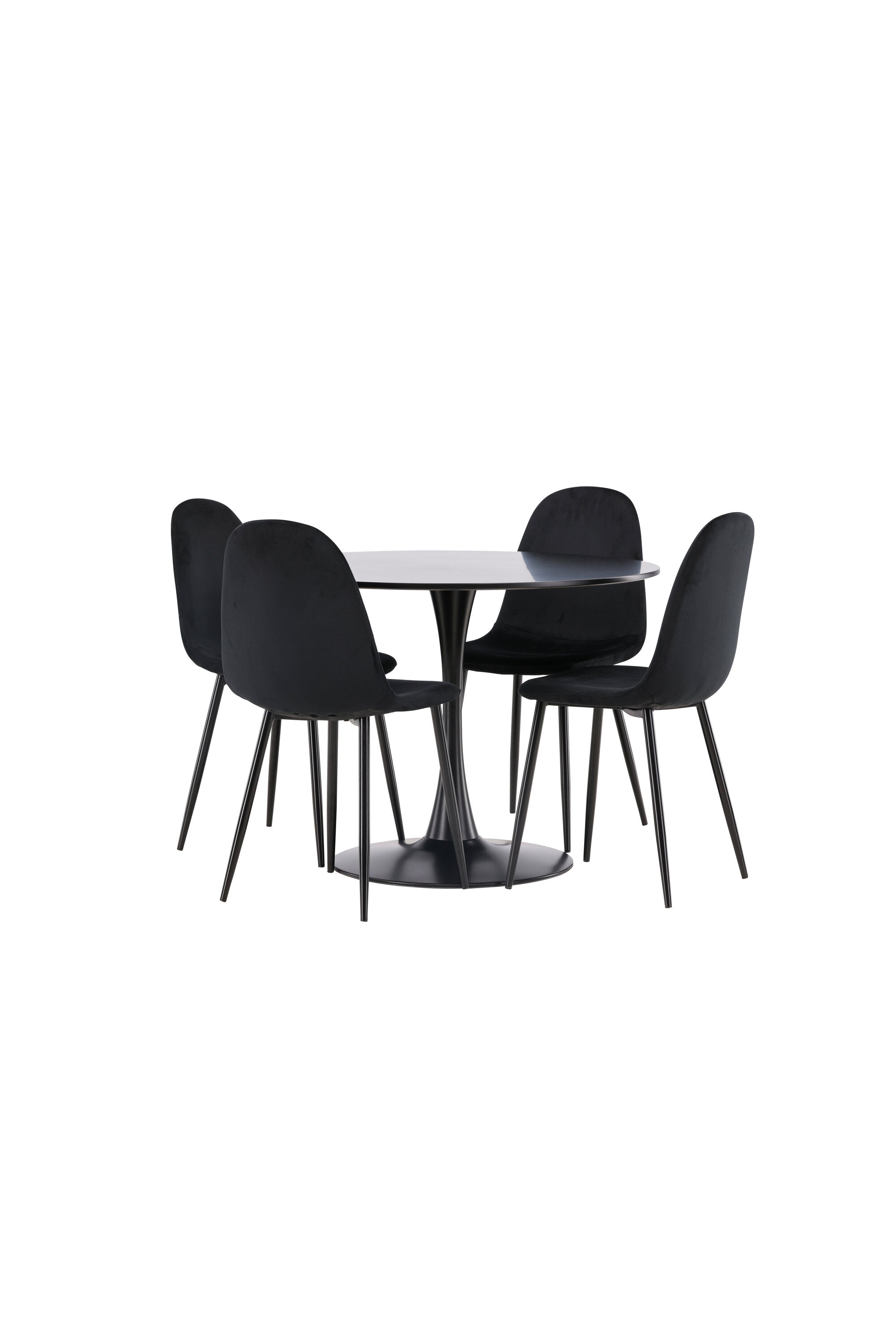 Glade Esszimmerset + Polar ⌀100cm/4St. in Schwarz präsentiert im Onlineshop von KAQTU Design AG. Esszimmerset ist von Venture Home