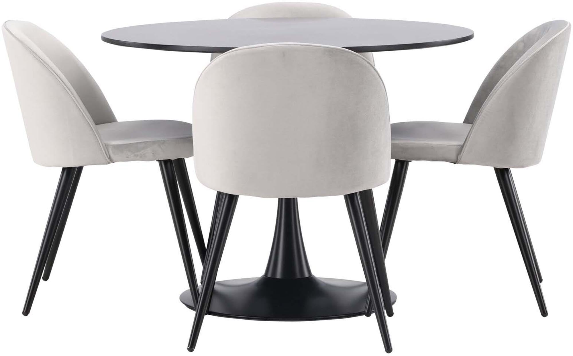 Elegantes Glade Esszimmerset mit Velvet-Stühlen, perfekt für gesellige Runden und stilvolle Einrichtung. Entdecken Sie Komfort und Design!