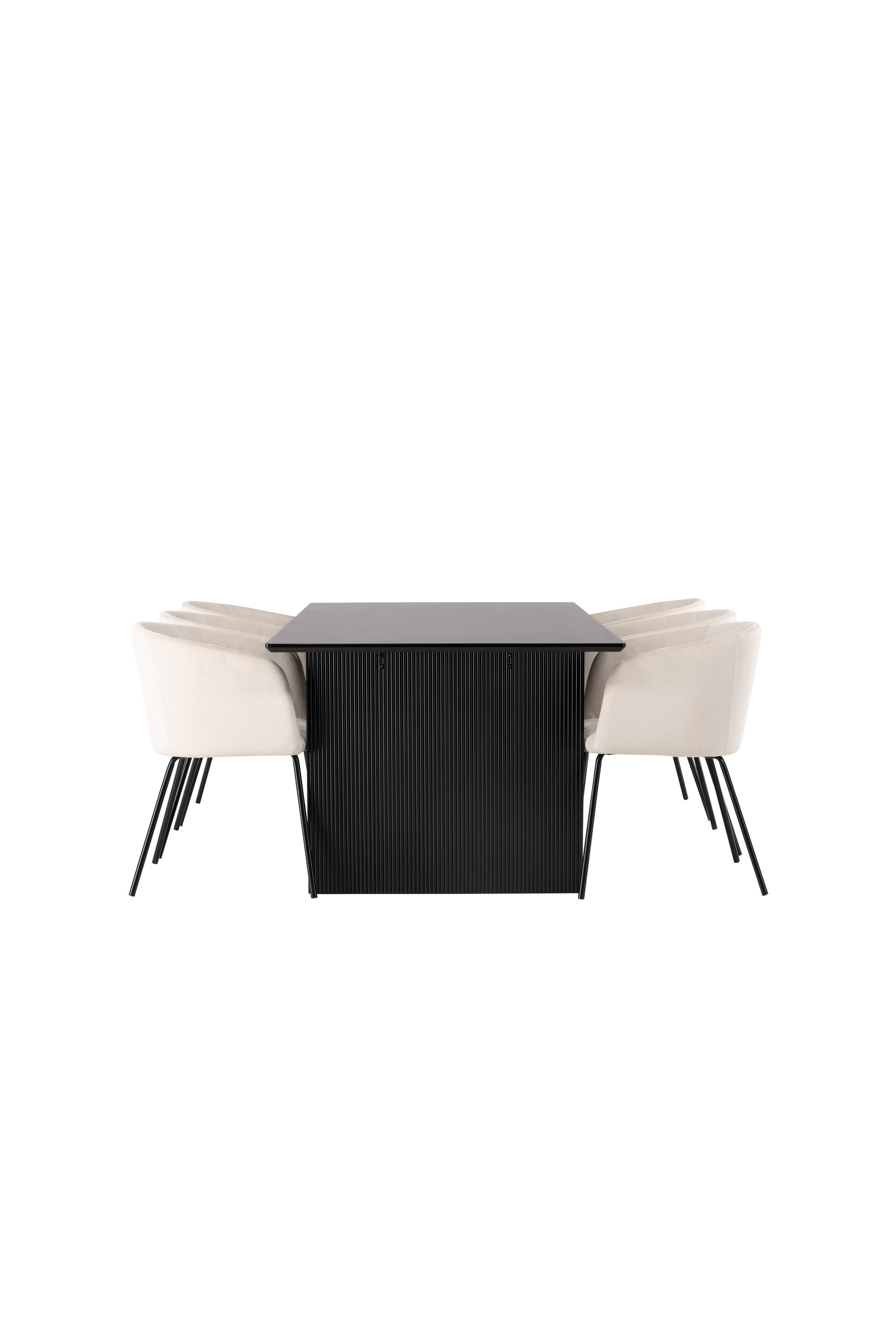 Vail Esszimmerset + Berit 200cm/6St. in Beige, Schwarz präsentiert im Onlineshop von KAQTU Design AG. Esszimmerset ist von Venture Home