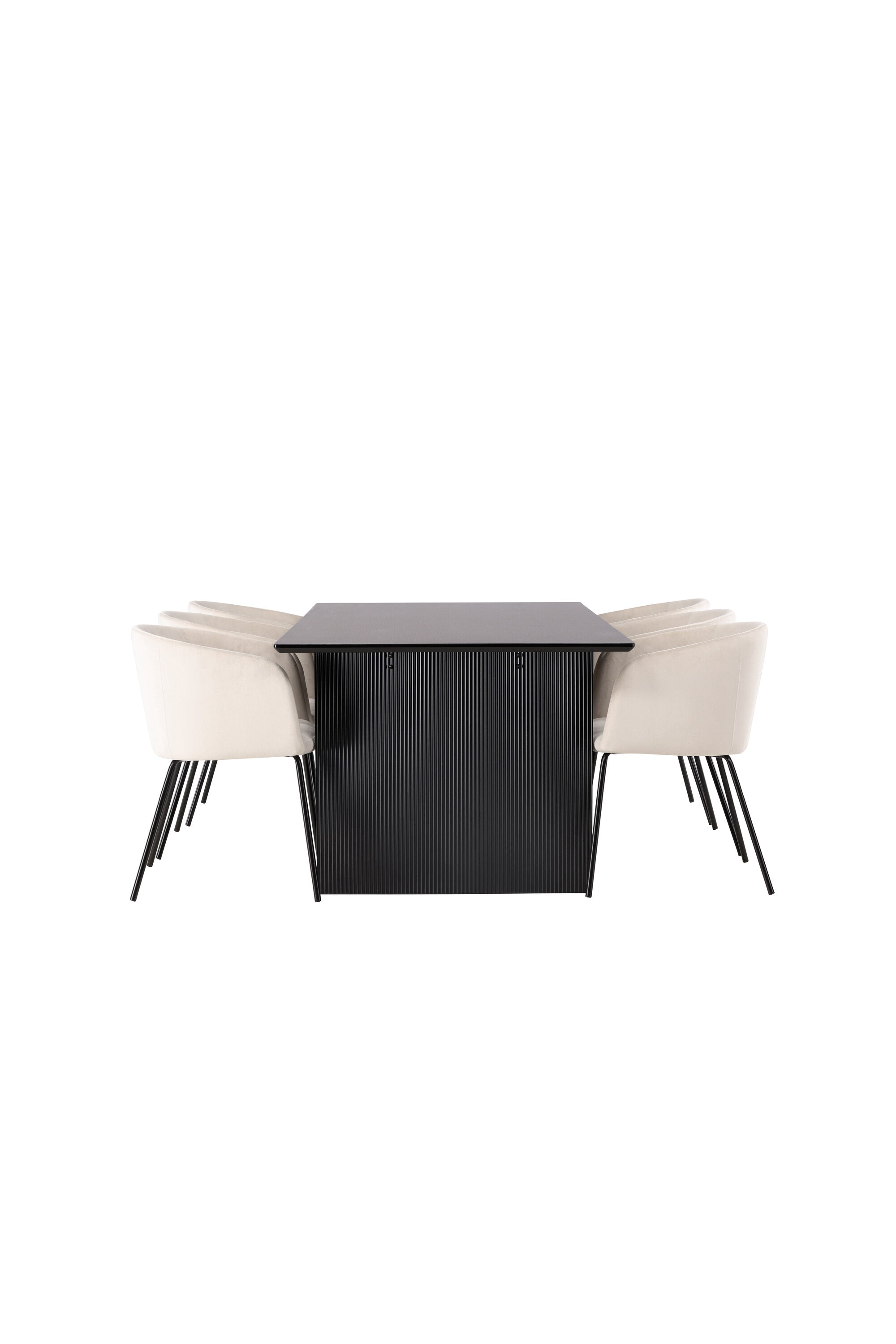 Vail Esszimmerset + Berit 200cm/6St. in Beige, Schwarz präsentiert im Onlineshop von KAQTU Design AG. Esszimmerset ist von Venture Home