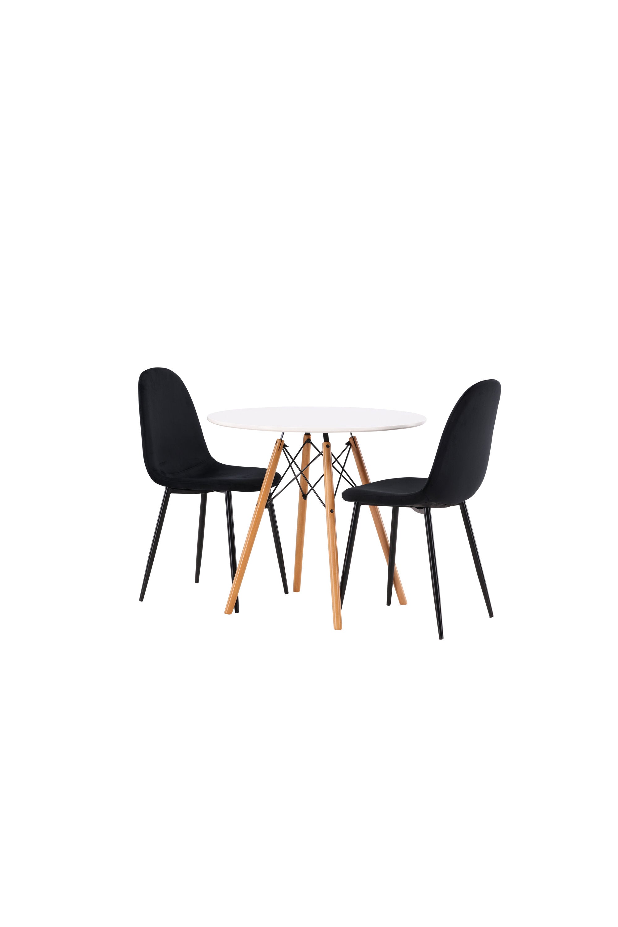 Danburi Esszimmerset + Polar ⌀60cm/2St. in Schwarz präsentiert im Onlineshop von KAQTU Design AG. Esszimmerset ist von Venture Home