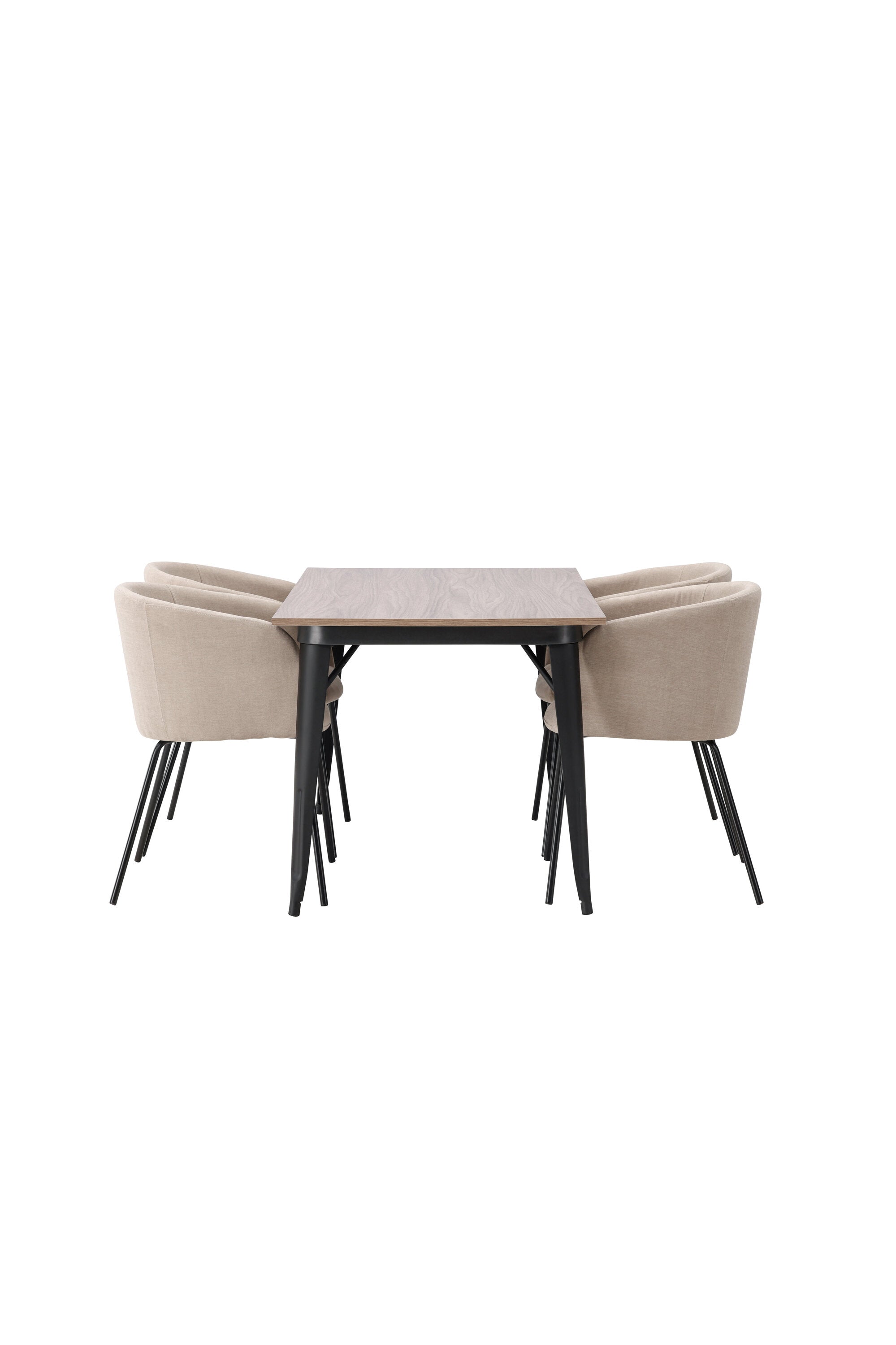 Tempe Esszimmerset + Berit 140cm/4St. in Beige, Schwarz präsentiert im Onlineshop von KAQTU Design AG. Esszimmerset ist von Venture Home