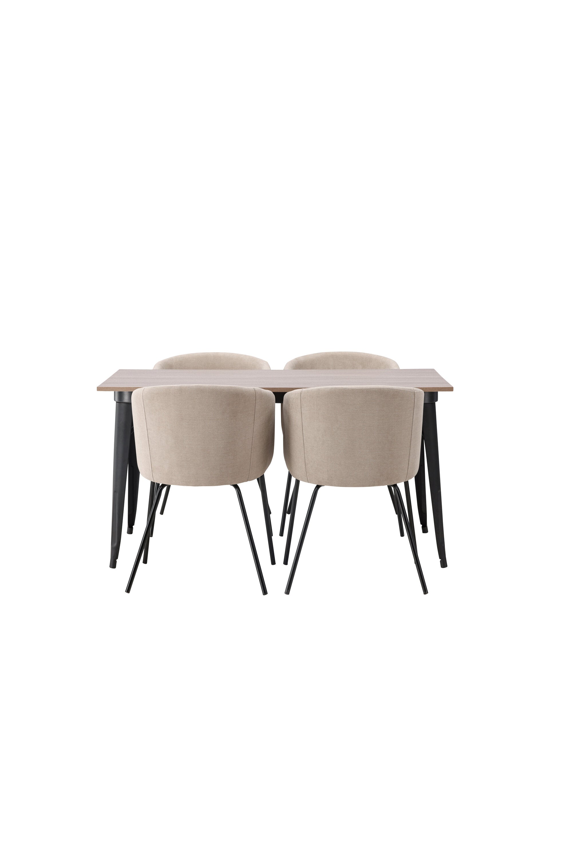 Tempe Esszimmerset + Berit 140cm/4St. in Beige, Schwarz präsentiert im Onlineshop von KAQTU Design AG. Esszimmerset ist von Venture Home