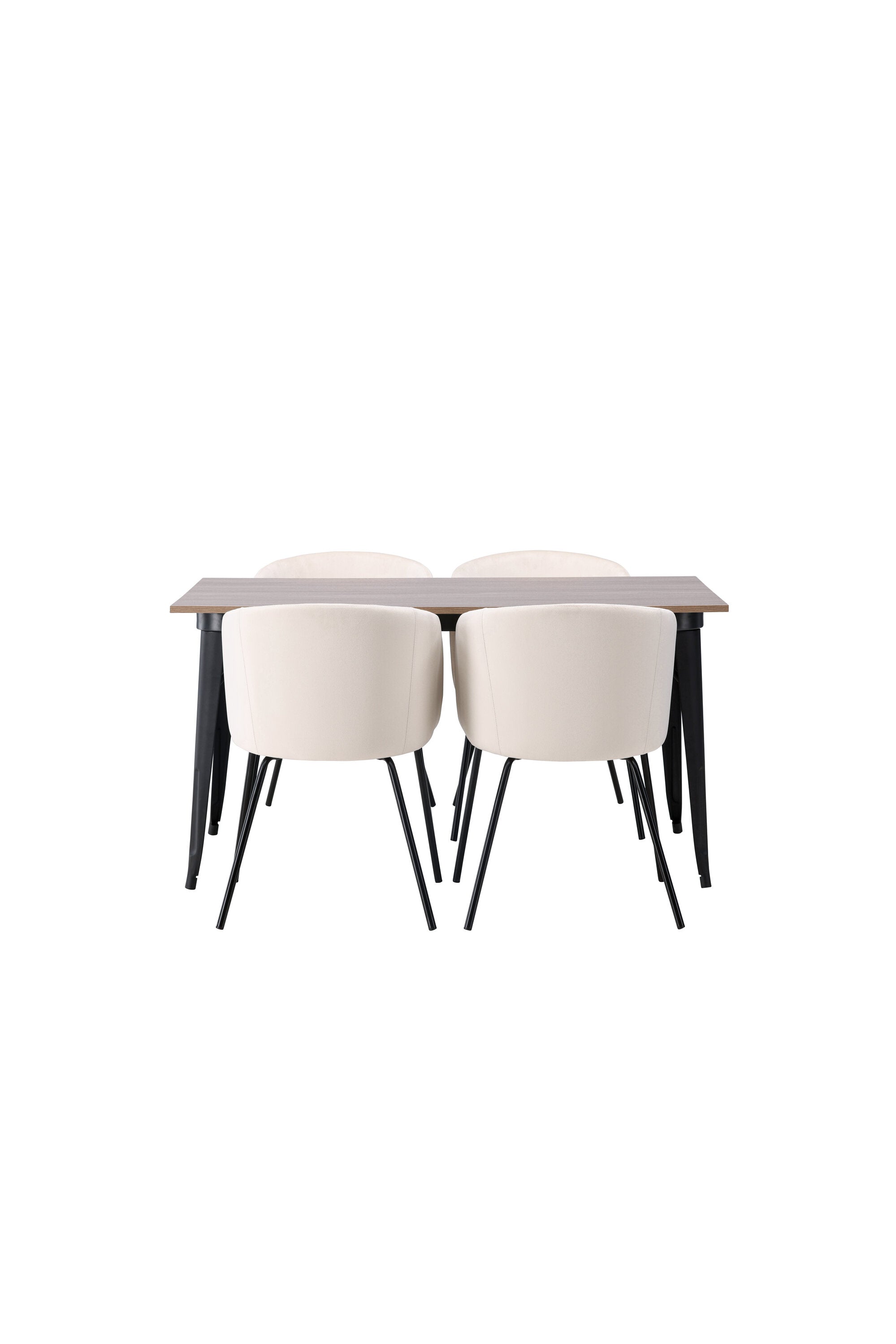 Tempe Esszimmerset + Berit 140cm/4St. in Beige, Schwarz präsentiert im Onlineshop von KAQTU Design AG. Esszimmerset ist von Venture Home