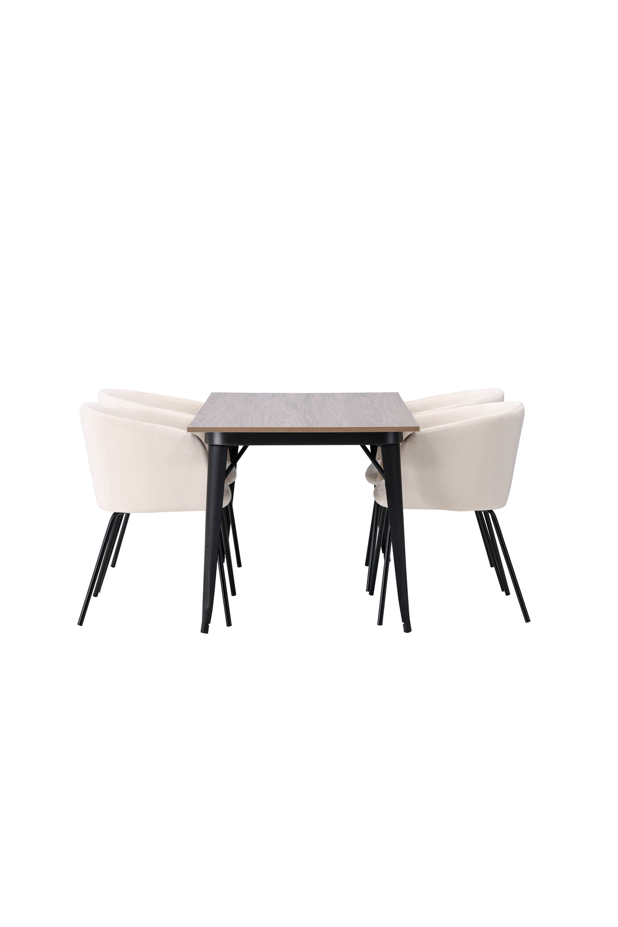 Tempe Esszimmerset + Berit 140cm/4St. in Beige, Schwarz präsentiert im Onlineshop von KAQTU Design AG. Esszimmerset ist von Venture Home