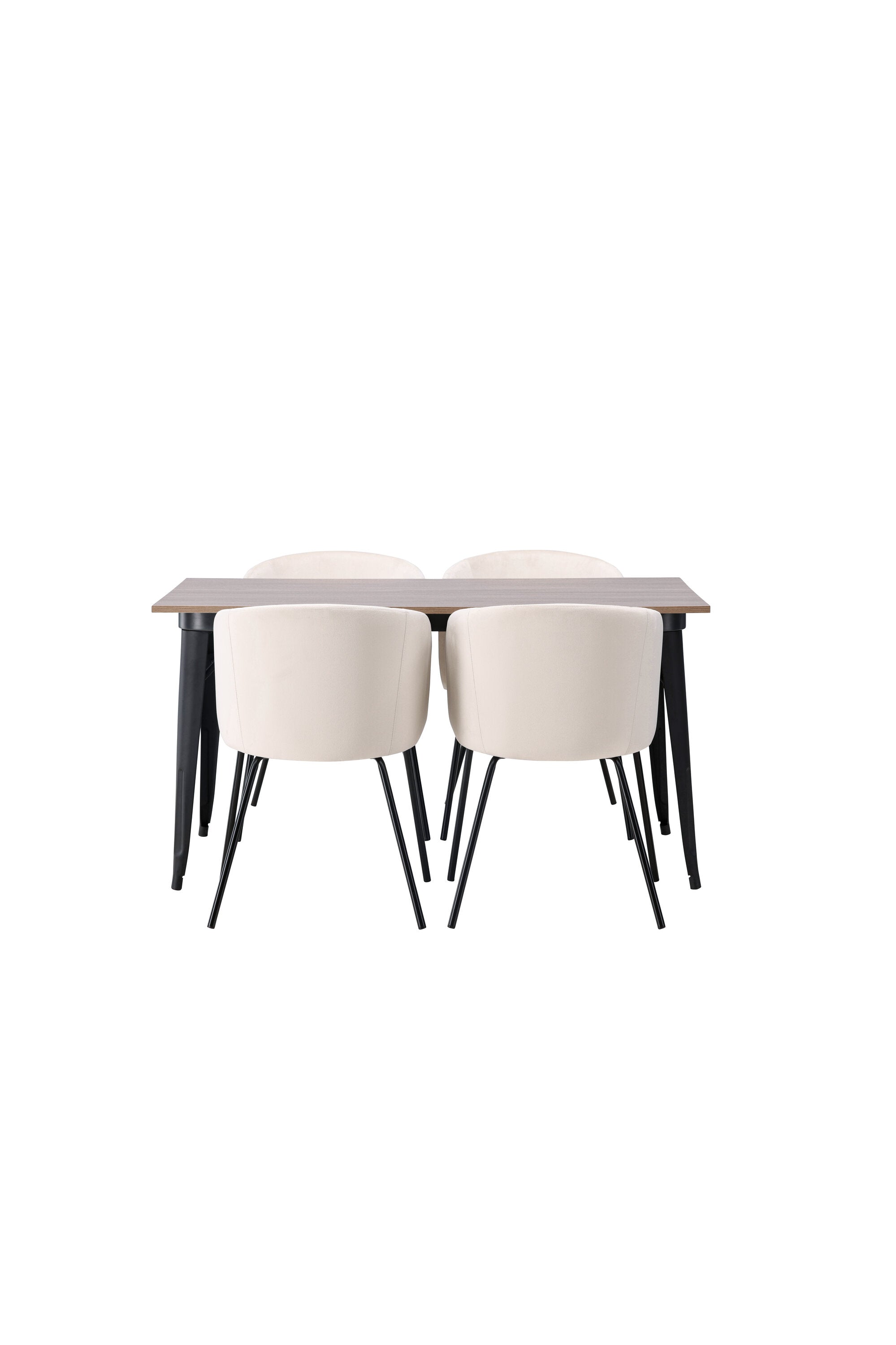 Tempe Esszimmerset + Berit 140cm/4St. in Beige, Schwarz präsentiert im Onlineshop von KAQTU Design AG. Esszimmerset ist von Venture Home