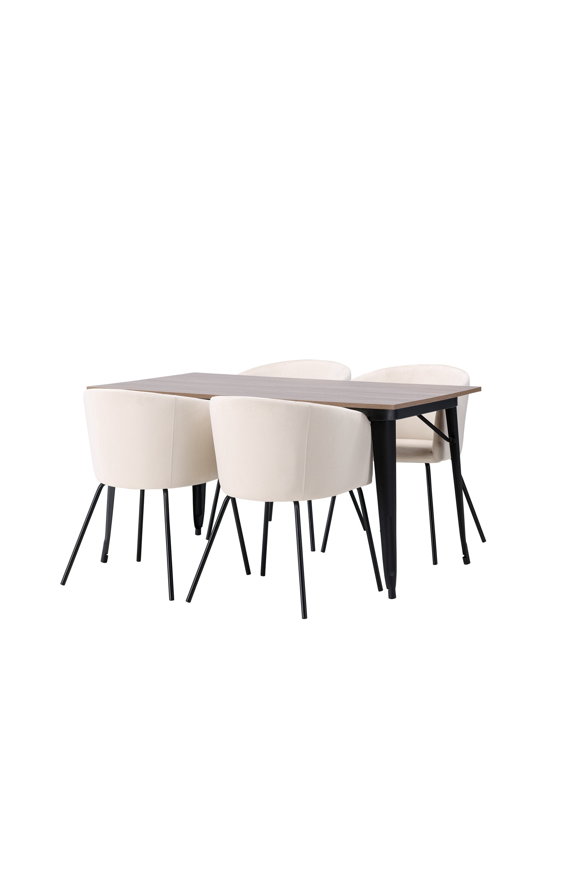 Tempe Esszimmerset + Berit 140cm/4St. in Beige, Schwarz präsentiert im Onlineshop von KAQTU Design AG. Esszimmerset ist von Venture Home