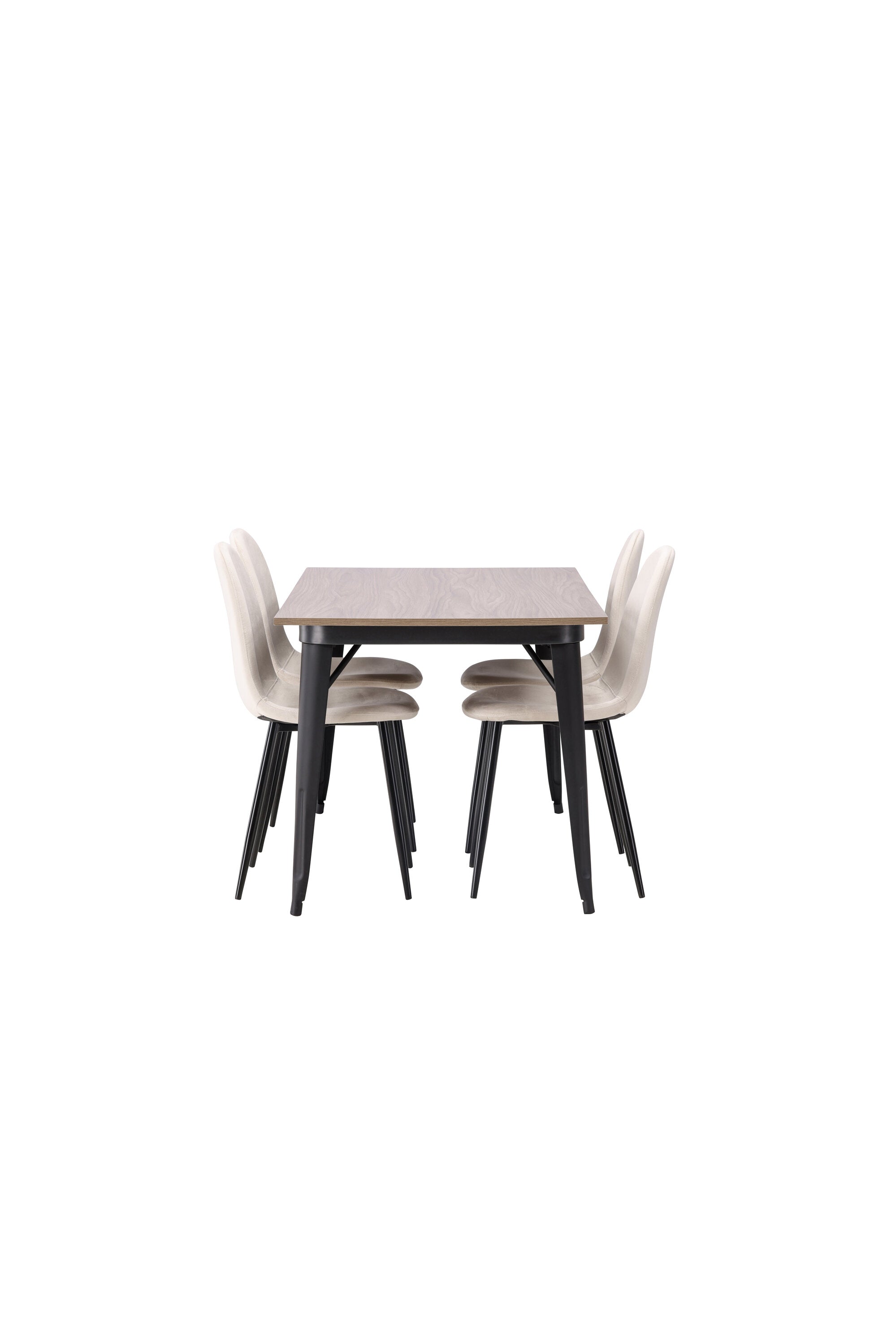 Tempe Esszimmerset + Polar 140cm/4St. in Beige, Schwarz präsentiert im Onlineshop von KAQTU Design AG. Esszimmerset ist von Venture Home