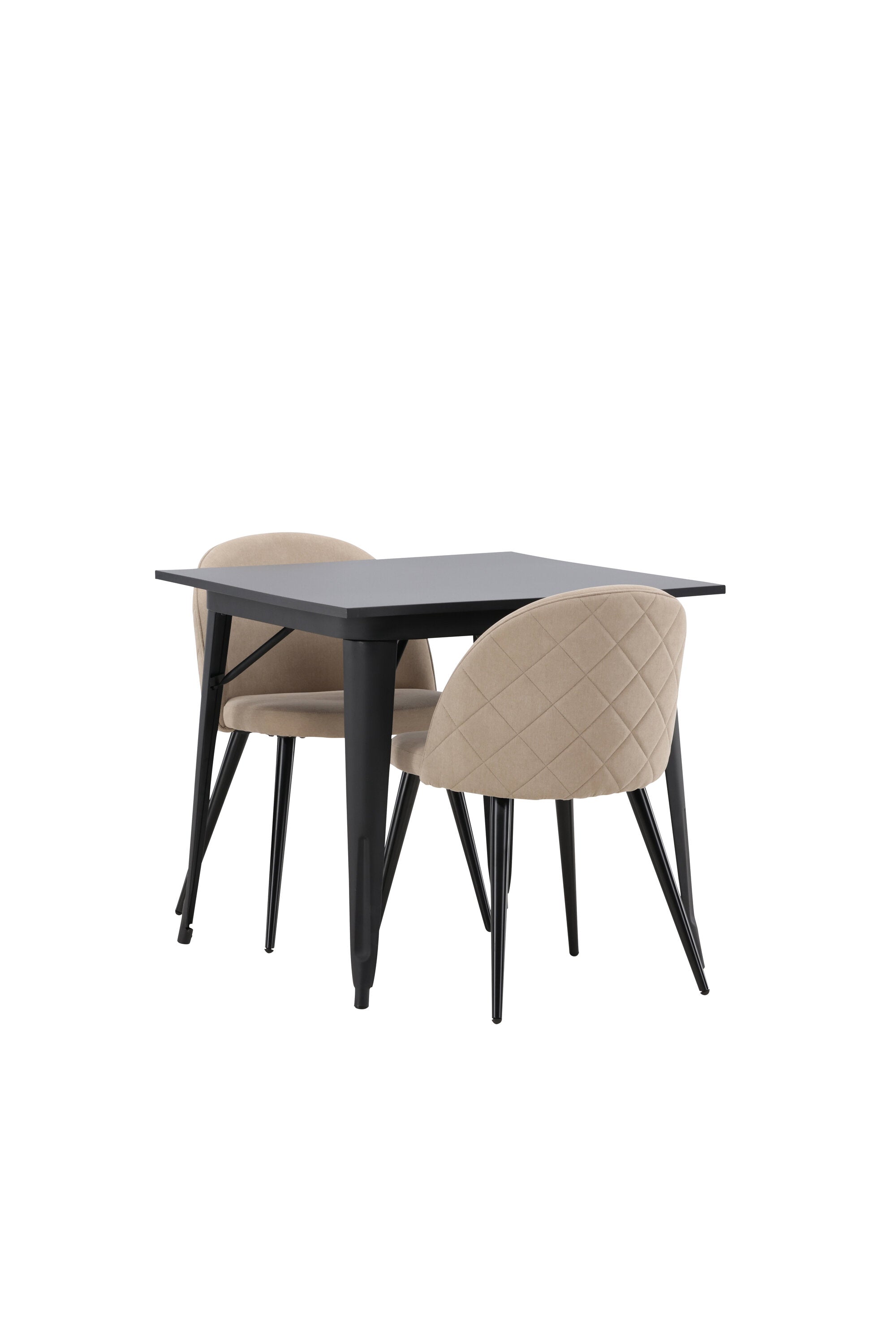 Tempe Esszimmerset + Velvet 80cm/2St. in Beige, Schwarz präsentiert im Onlineshop von KAQTU Design AG. Esszimmerset ist von Venture Home