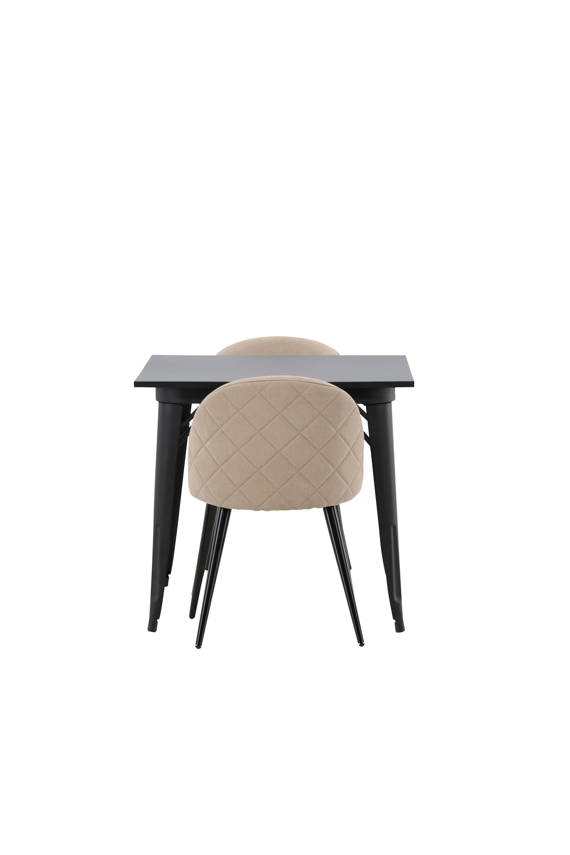 Tempe Esszimmerset + Velvet 80cm/2St. in Beige, Schwarz präsentiert im Onlineshop von KAQTU Design AG. Esszimmerset ist von Venture Home