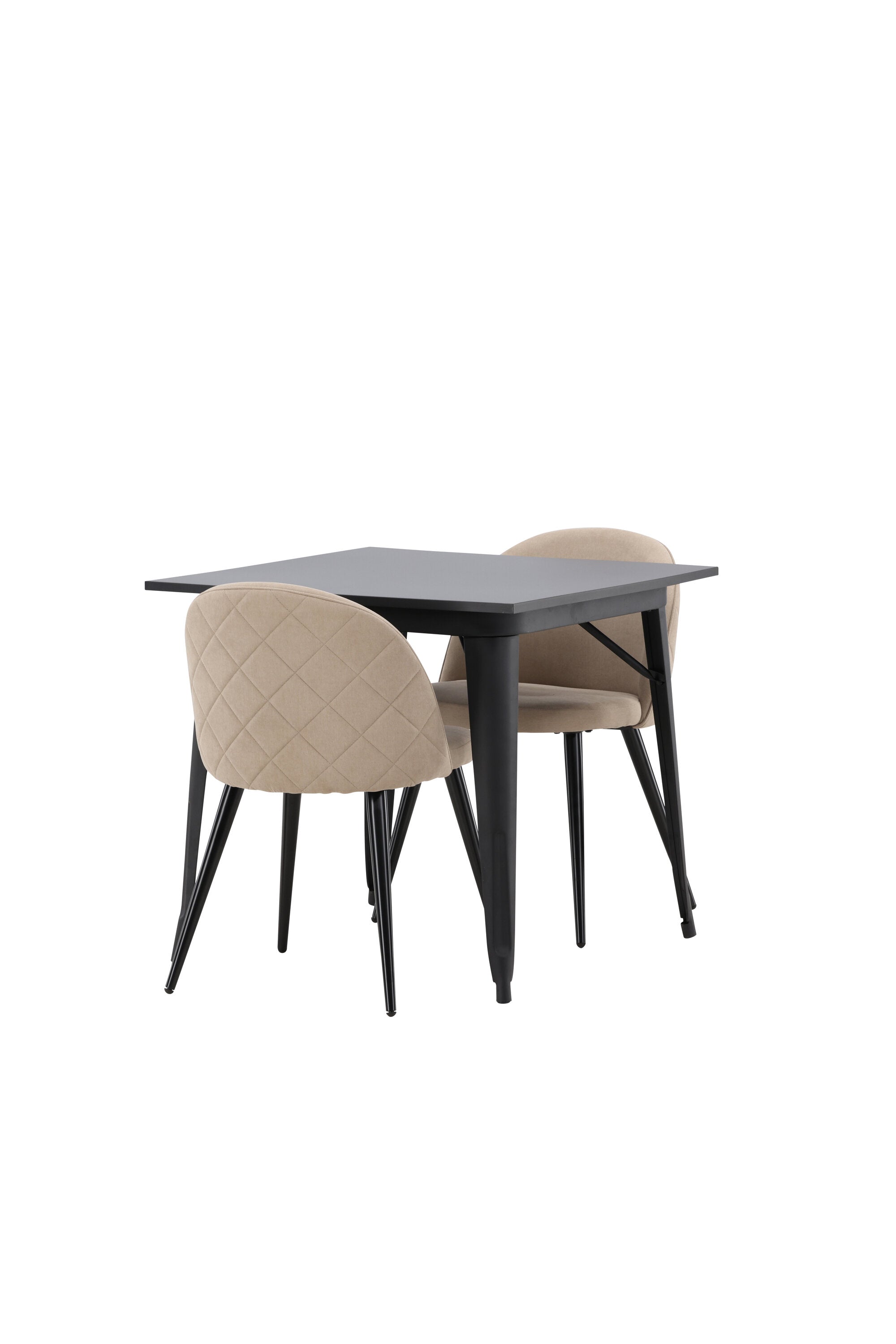Tempe Esszimmerset + Velvet 80cm/2St. in Beige, Schwarz präsentiert im Onlineshop von KAQTU Design AG. Esszimmerset ist von Venture Home
