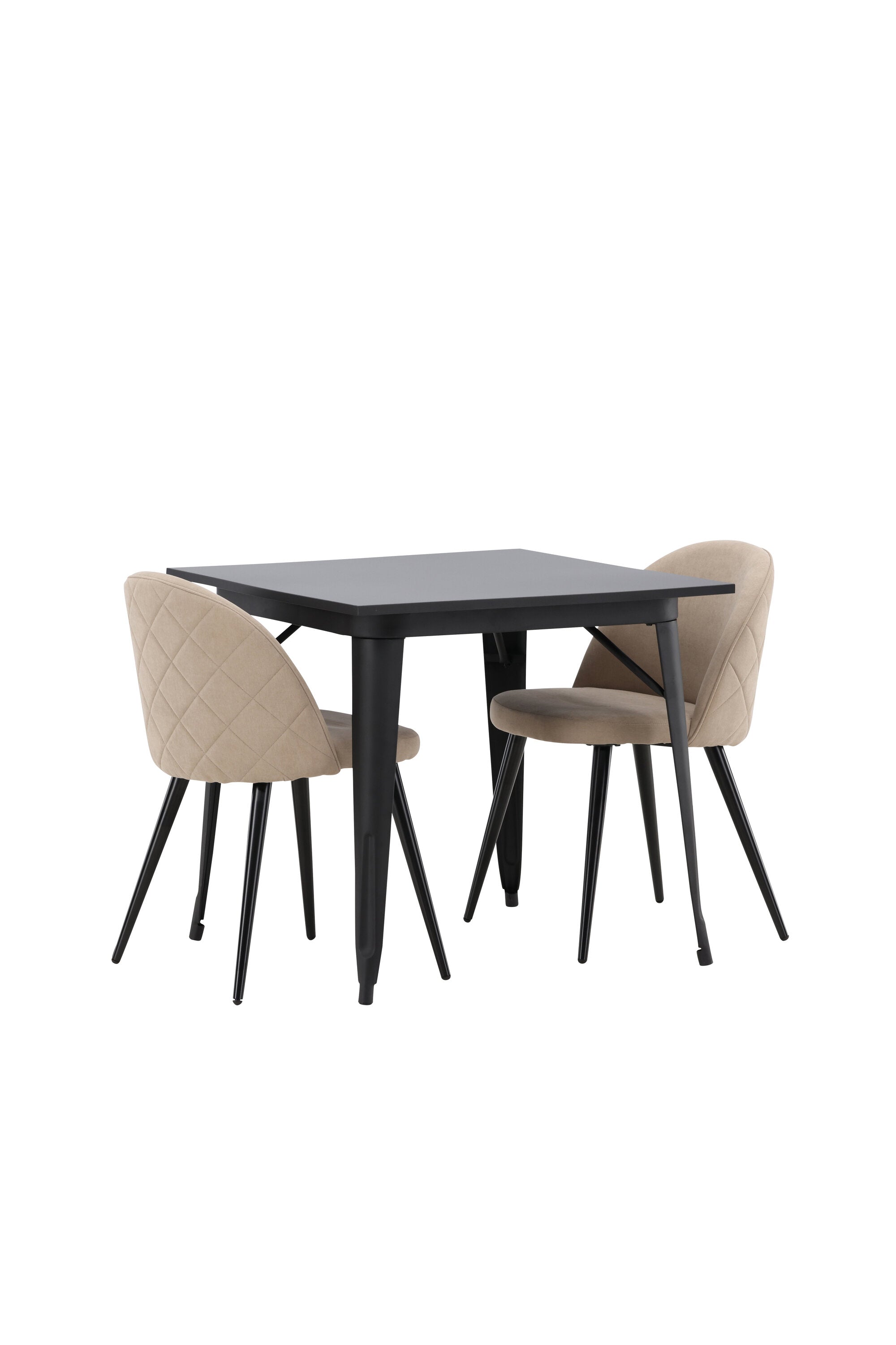 Tempe Esszimmerset + Velvet 80cm/2St. in Beige, Schwarz präsentiert im Onlineshop von KAQTU Design AG. Esszimmerset ist von Venture Home