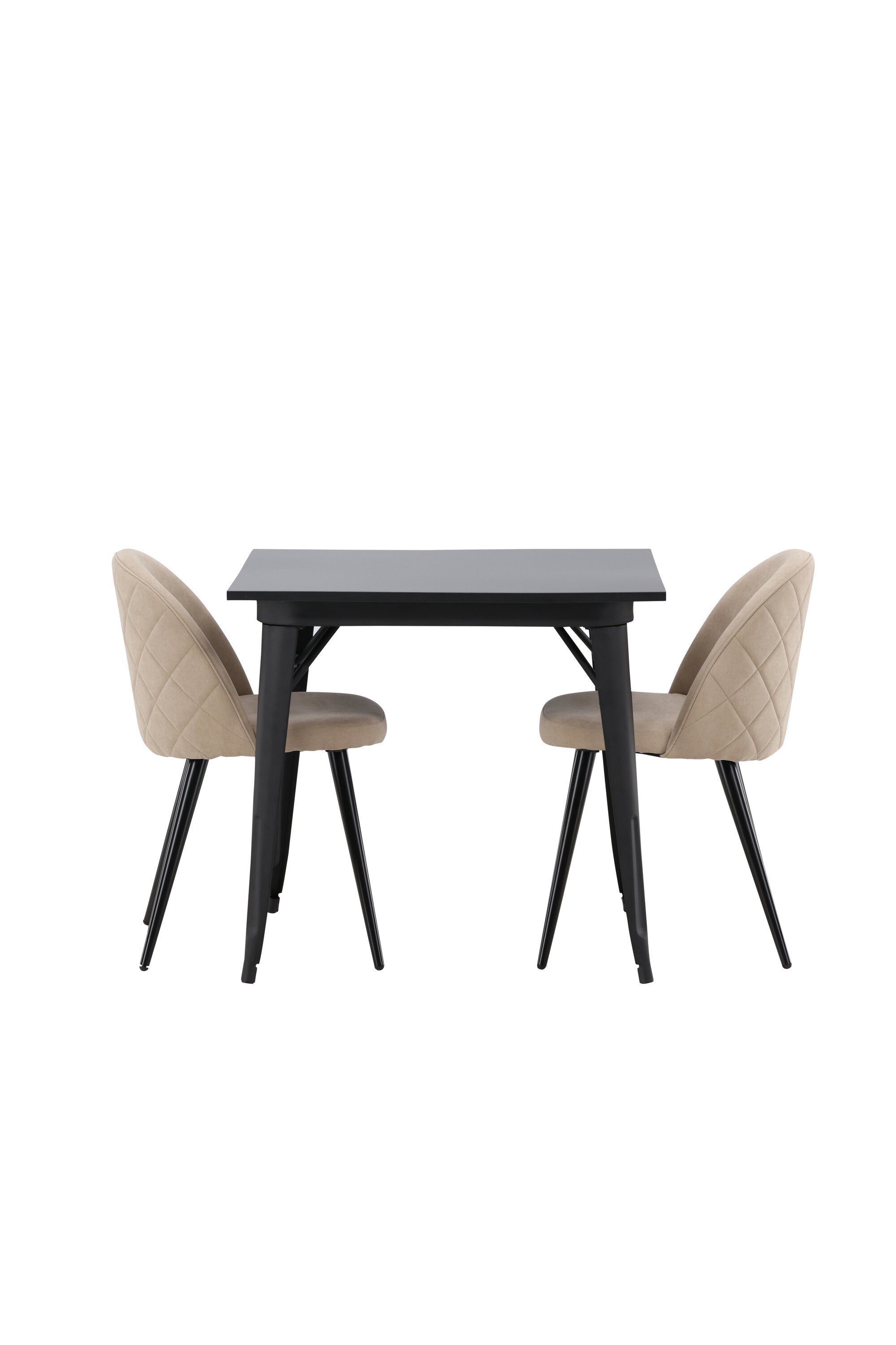 Tempe Esszimmerset + Velvet 80cm/2St. in Beige, Schwarz präsentiert im Onlineshop von KAQTU Design AG. Esszimmerset ist von Venture Home