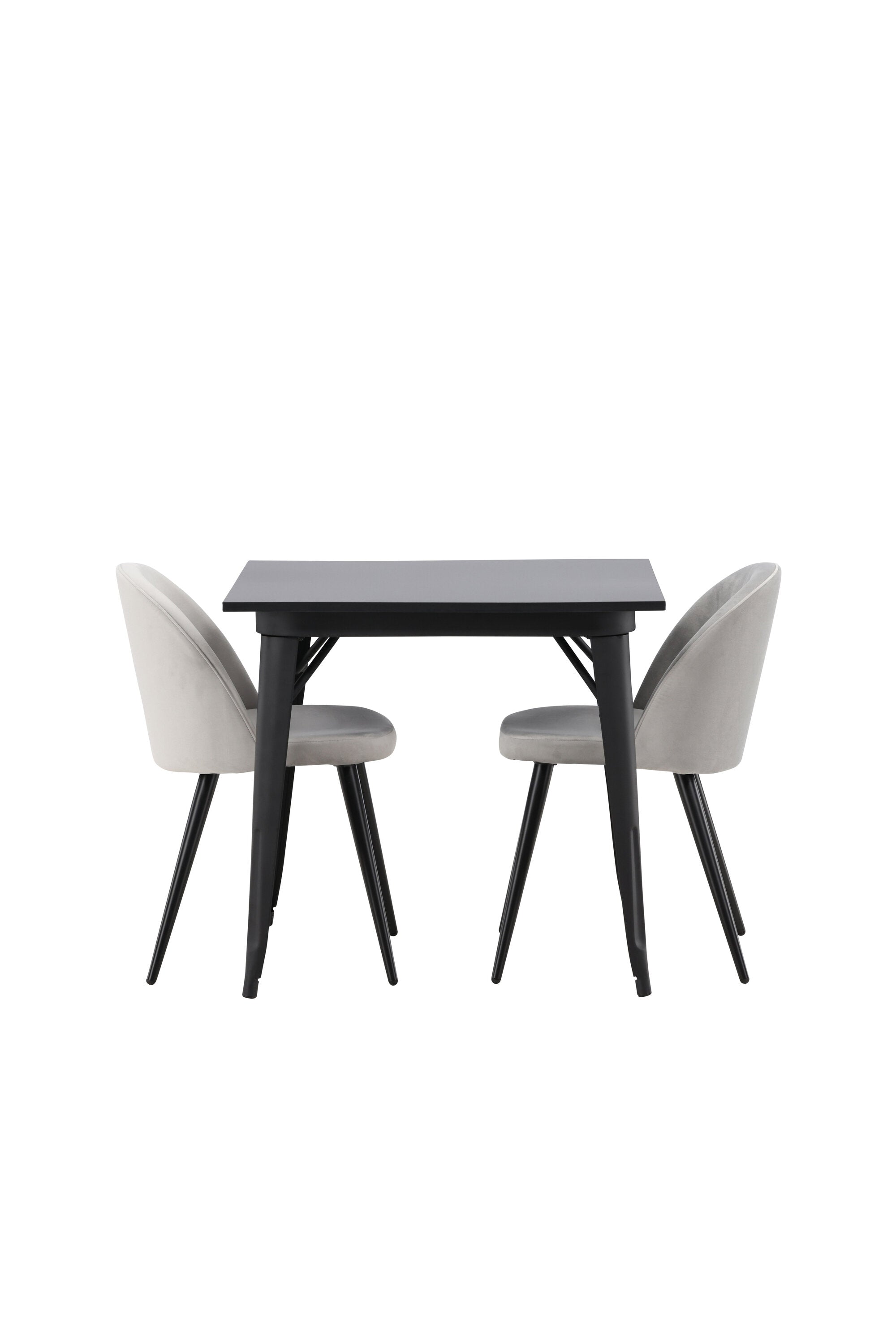 Tempe Esszimmerset + Velvet 80cm/2St. in Schwarzgrau präsentiert im Onlineshop von KAQTU Design AG. Esszimmerset ist von Venture Home