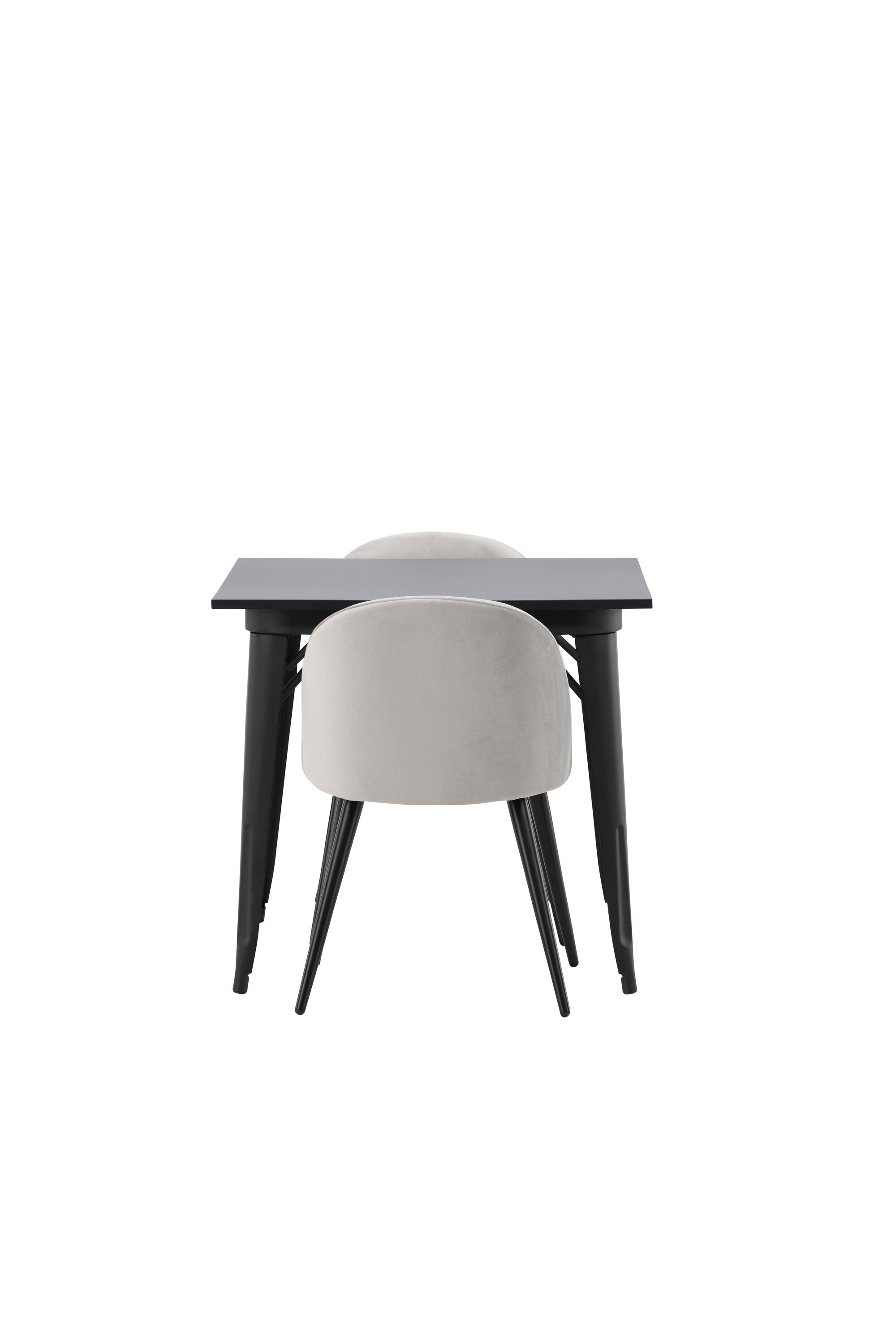 Tempe Esszimmerset + Velvet 80cm/2St. in Schwarzgrau präsentiert im Onlineshop von KAQTU Design AG. Esszimmerset ist von Venture Home