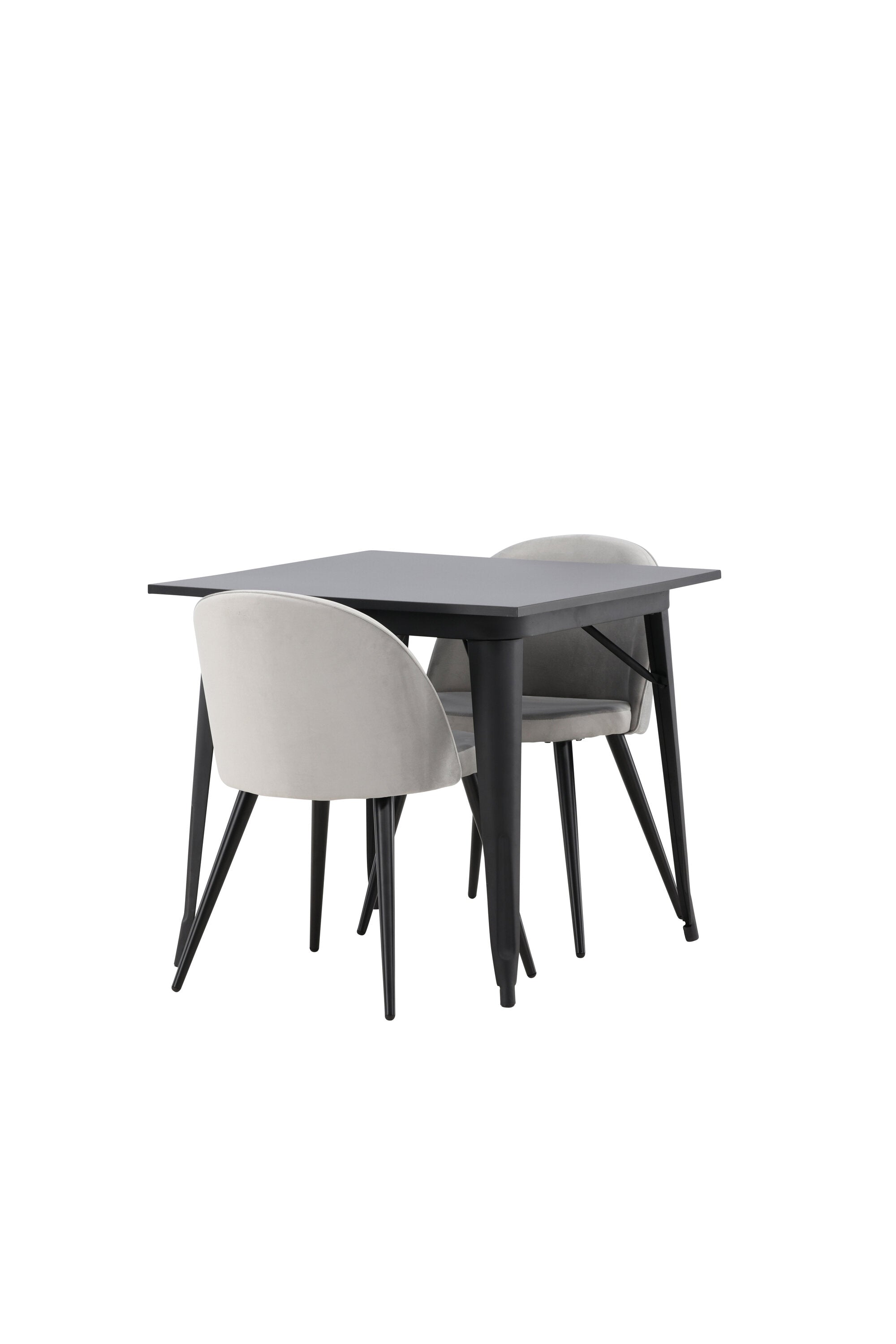 Tempe Esszimmerset + Velvet 80cm/2St. in Schwarzgrau präsentiert im Onlineshop von KAQTU Design AG. Esszimmerset ist von Venture Home