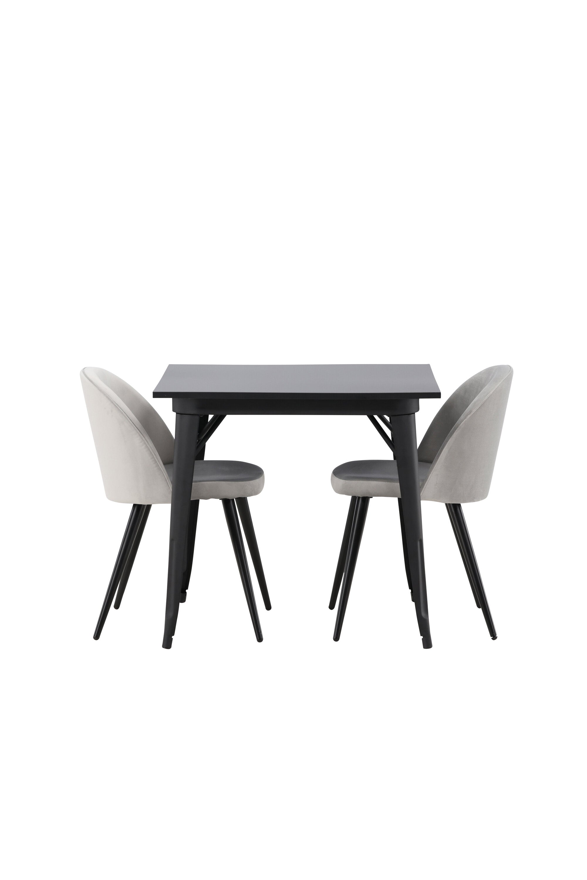 Tempe Esszimmerset + Velvet 80cm/2St. in Schwarzgrau präsentiert im Onlineshop von KAQTU Design AG. Esszimmerset ist von Venture Home