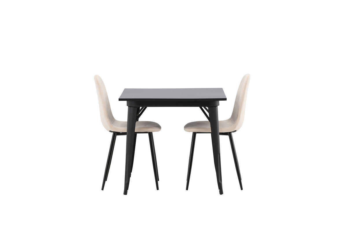 Tempe Esszimmerset + Polar 80cm/2St. in Beige, Schwarz präsentiert im Onlineshop von KAQTU Design AG. Esszimmerset ist von Venture Home