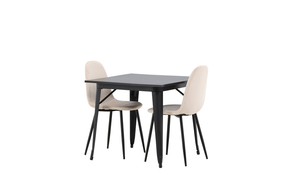 Tempe Esszimmerset + Polar 80cm/2St. in Beige, Schwarz präsentiert im Onlineshop von KAQTU Design AG. Esszimmerset ist von Venture Home