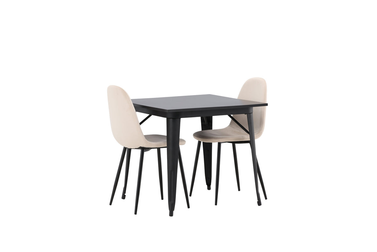 Tempe Esszimmerset + Polar 80cm/2St. in Beige, Schwarz präsentiert im Onlineshop von KAQTU Design AG. Esszimmerset ist von Venture Home
