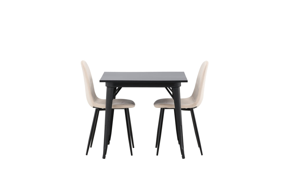 Tempe Esszimmerset + Polar 80cm/2St. in Beige, Schwarz präsentiert im Onlineshop von KAQTU Design AG. Esszimmerset ist von Venture Home