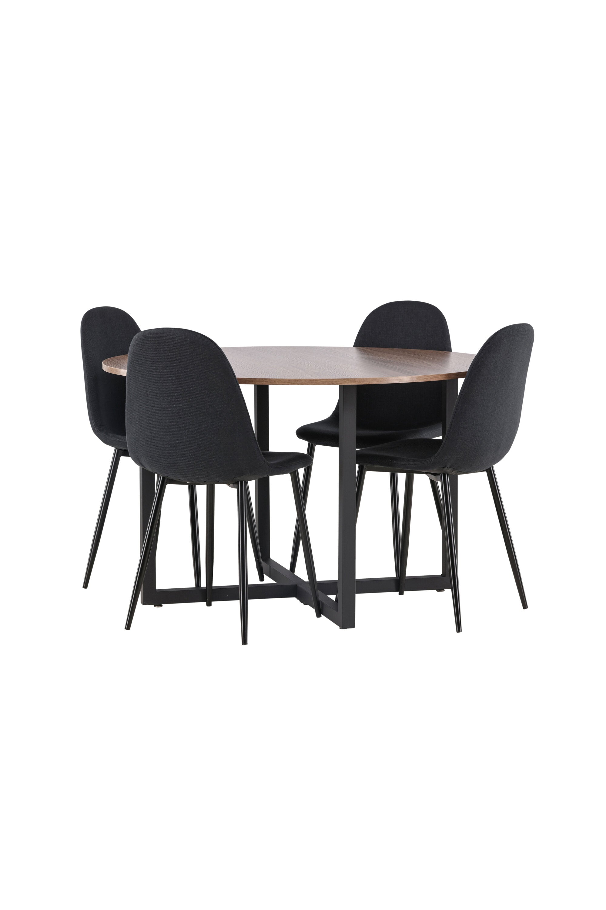 Durango Esszimmerset + Polar ⌀120cm/4St. in Schwarz präsentiert im Onlineshop von KAQTU Design AG. Esszimmerset ist von Venture Home