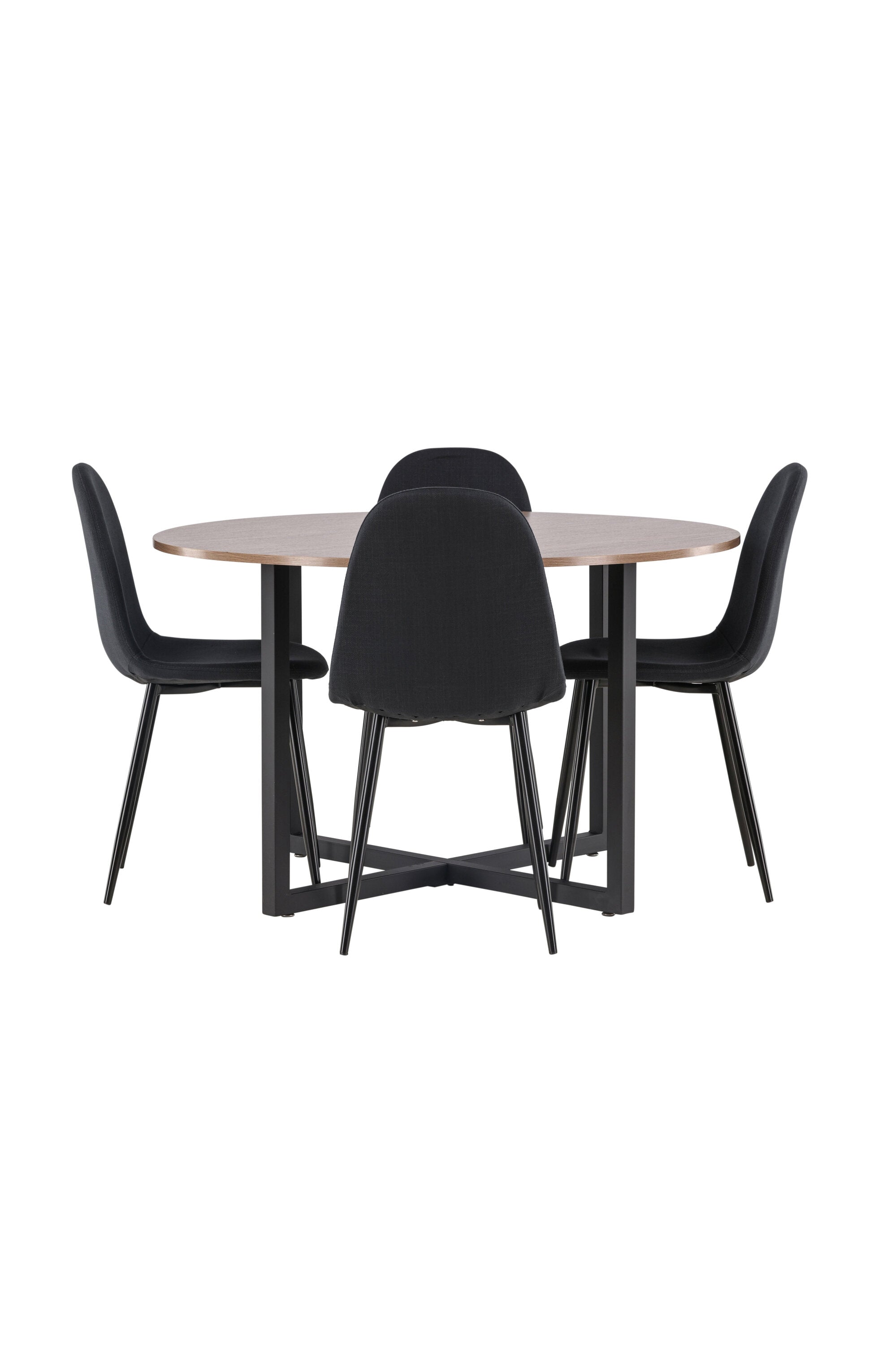 Durango Esszimmerset + Polar ⌀120cm/4St. in Schwarz präsentiert im Onlineshop von KAQTU Design AG. Esszimmerset ist von Venture Home