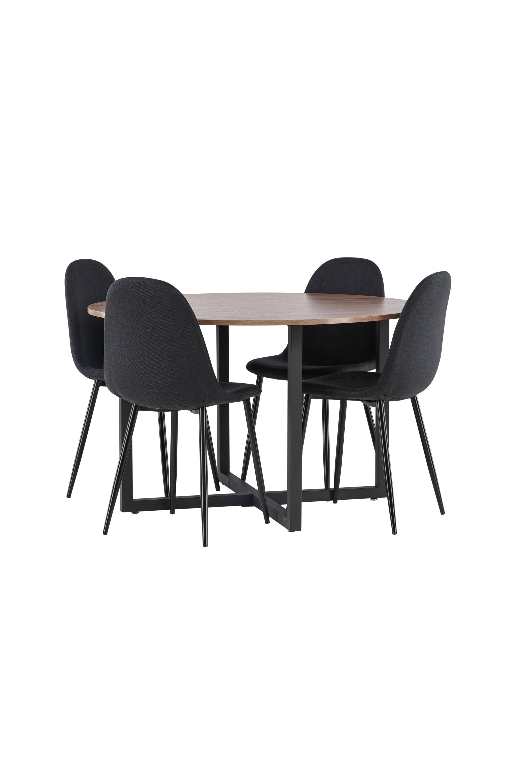 Durango Esszimmerset + Polar ⌀120cm/4St. in Schwarz präsentiert im Onlineshop von KAQTU Design AG. Esszimmerset ist von Venture Home