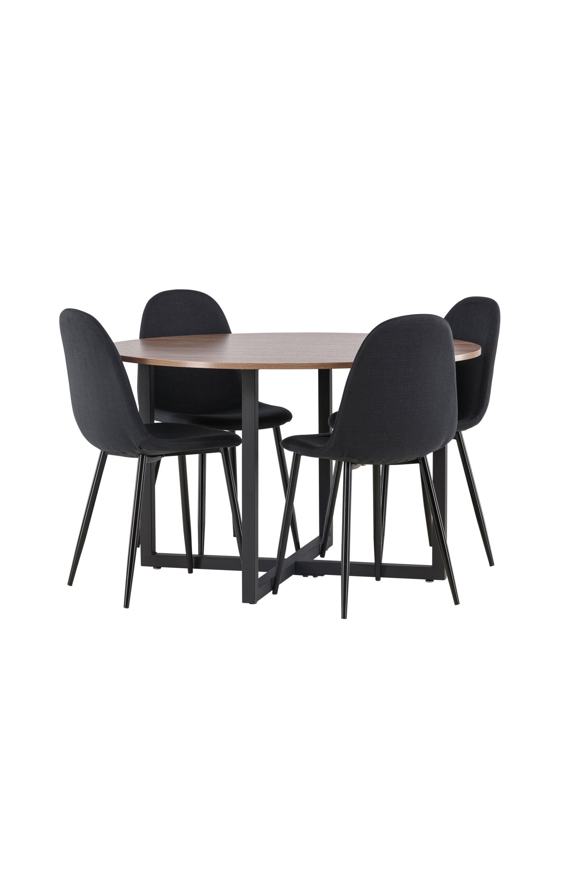 Durango Esszimmerset + Polar ⌀120cm/4St. in Schwarz präsentiert im Onlineshop von KAQTU Design AG. Esszimmerset ist von Venture Home