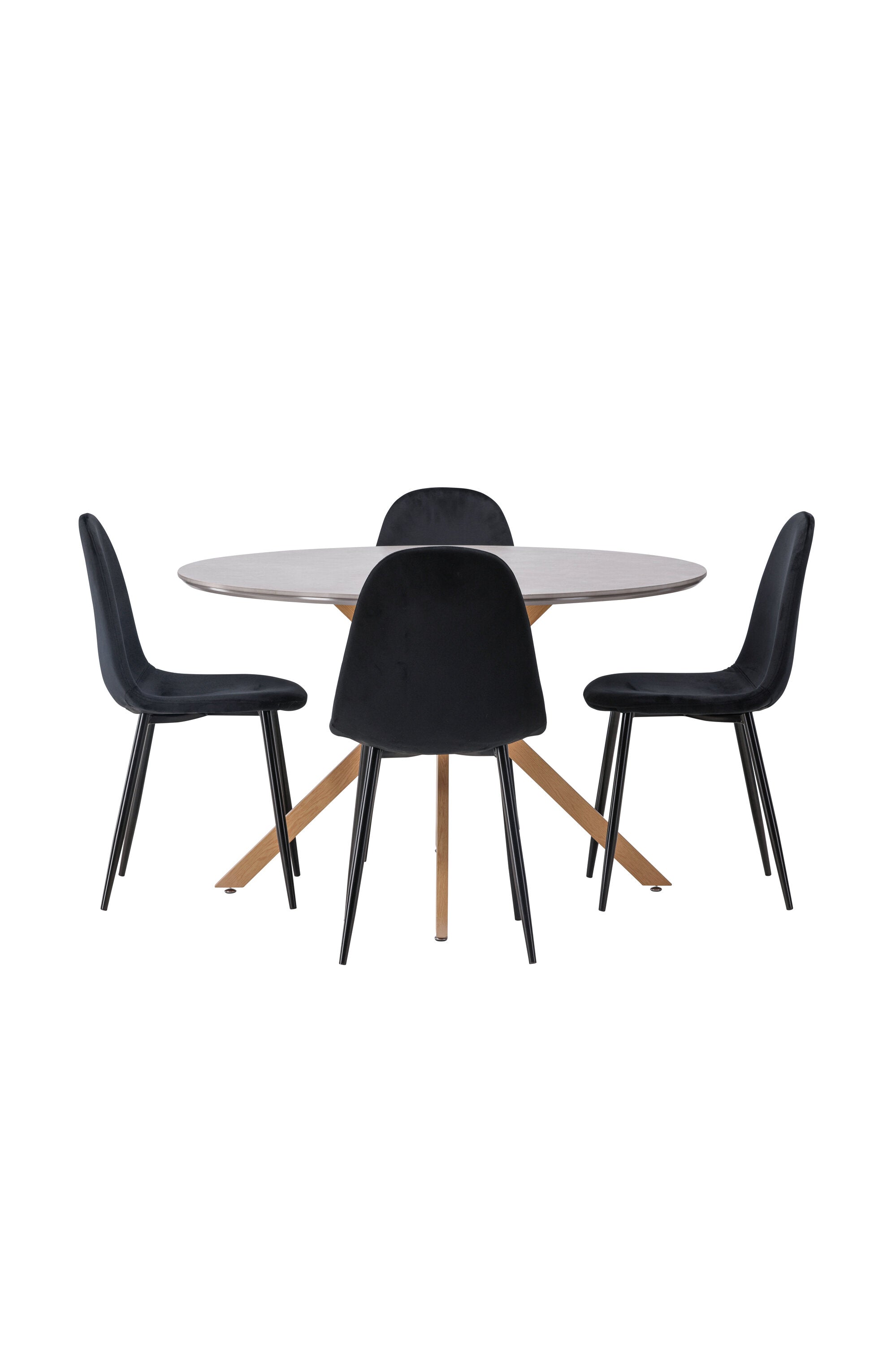 Stilvolles Esszimmerset: Piazza Esstisch und 4 Polar Stühle von Venture Home. Ideal für ein modernes und elegantes Zuhause.
