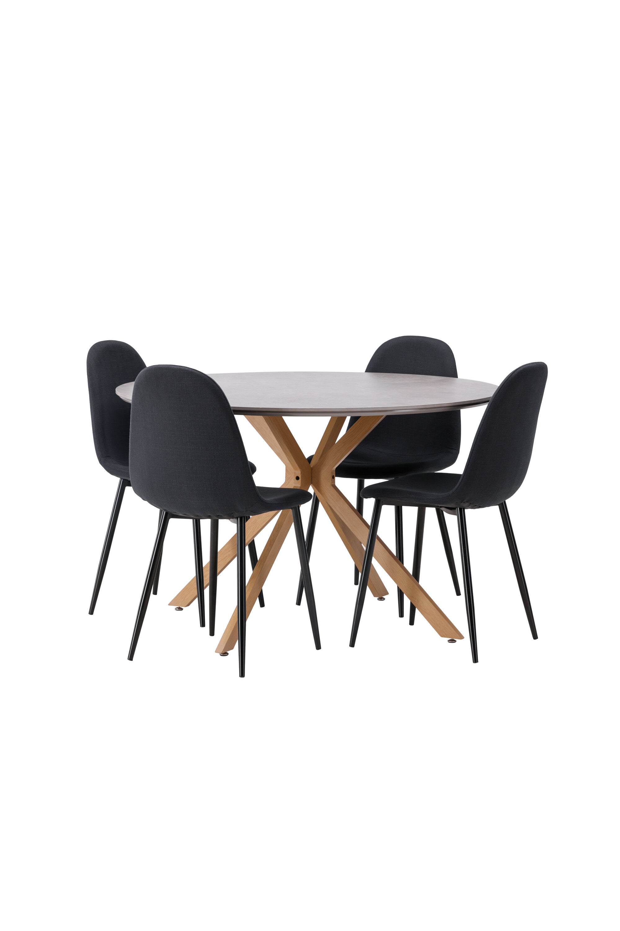 Eleganter Piazza Esstisch mit 4 Polar Stühlen von Venture Home, perfekt für moderne Esszimmer und gesellige Abende.