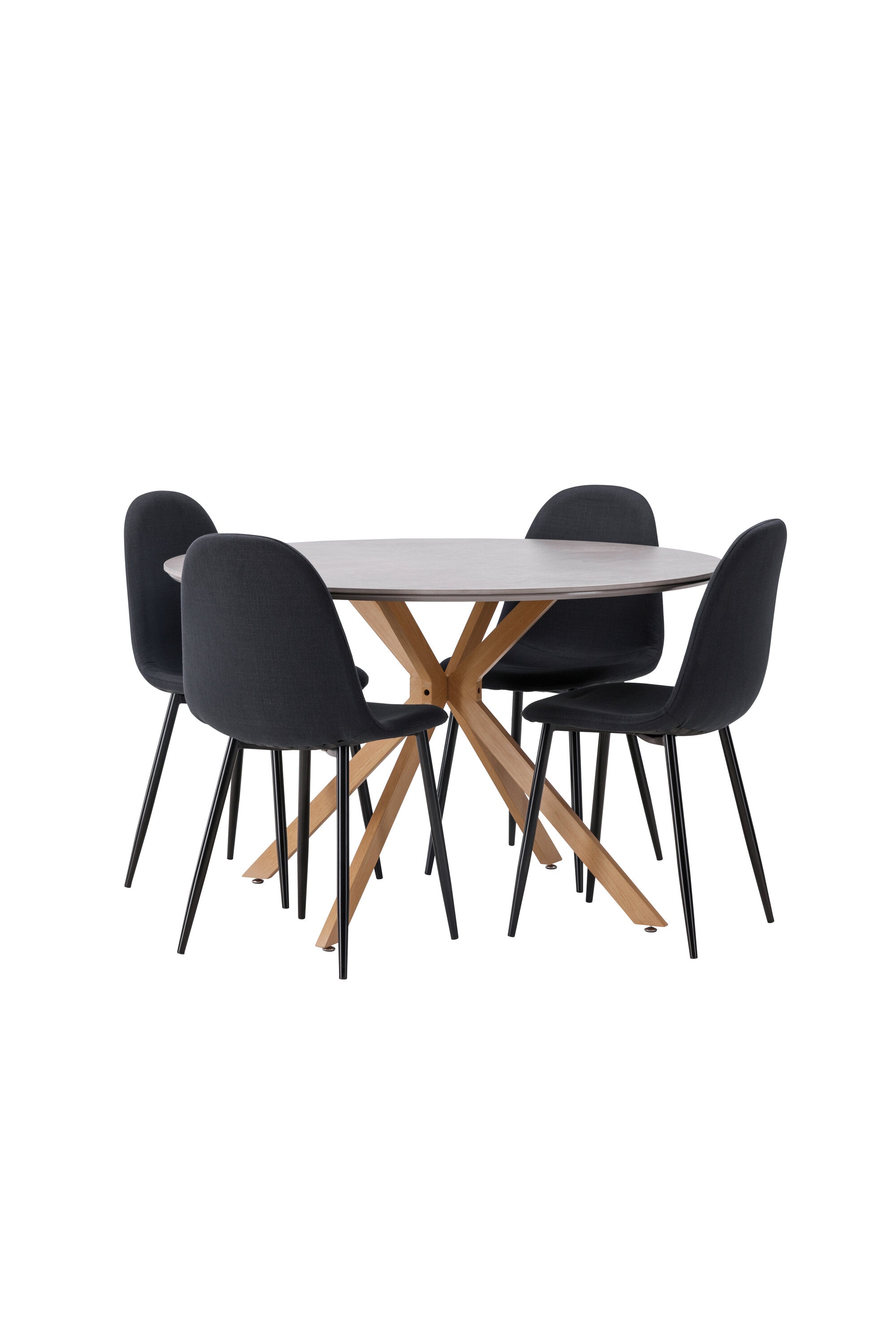 Eleganter Piazza Esstisch mit 4 Polar Stühlen von Venture Home, perfekt für modernes Wohnen und stilvolle Essbereiche.