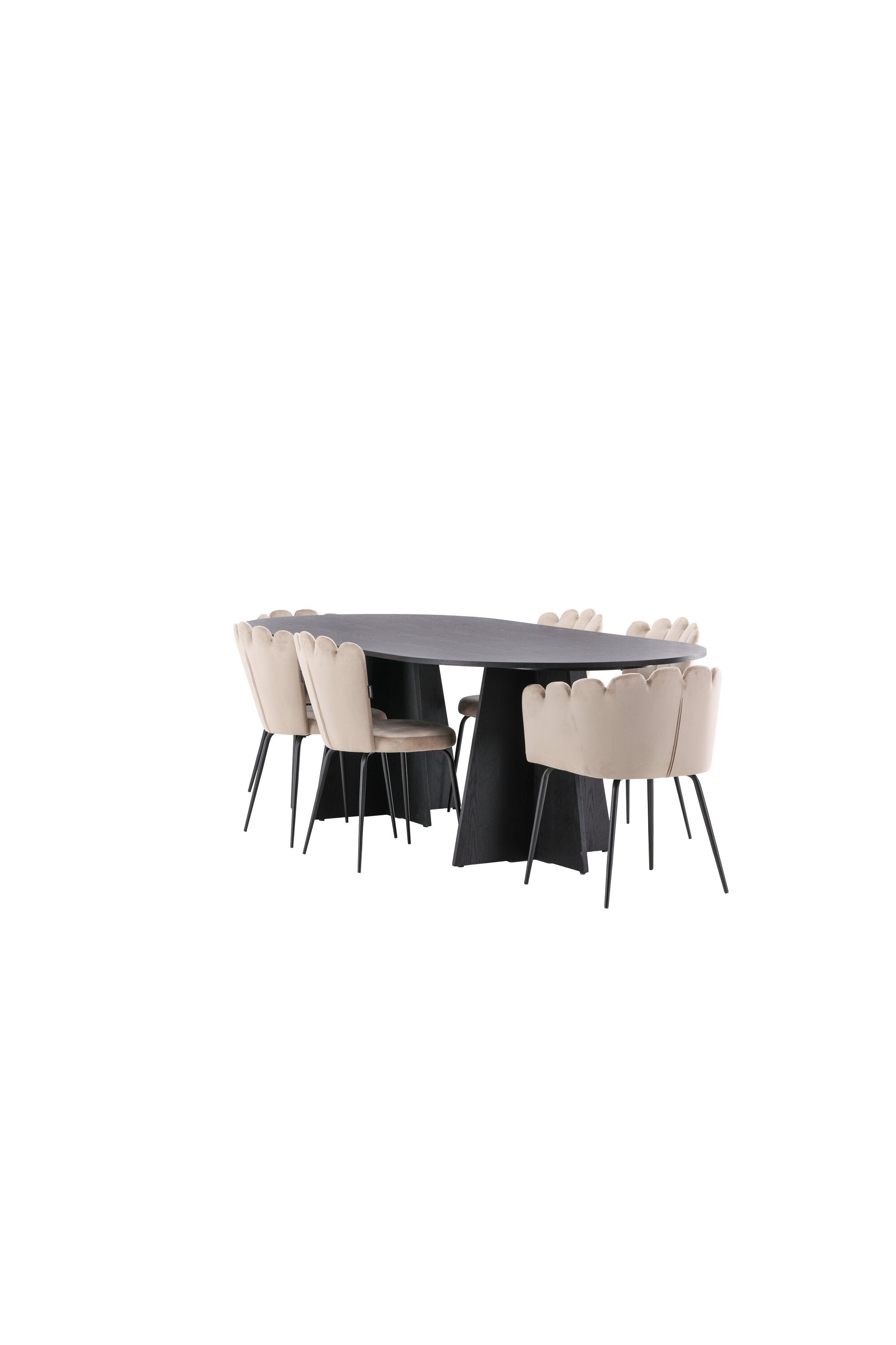 Bootcut Esszimmerset + Limhamn 230cm/4St. in Beige präsentiert im Onlineshop von KAQTU Design AG. Esszimmerset ist von Venture Home