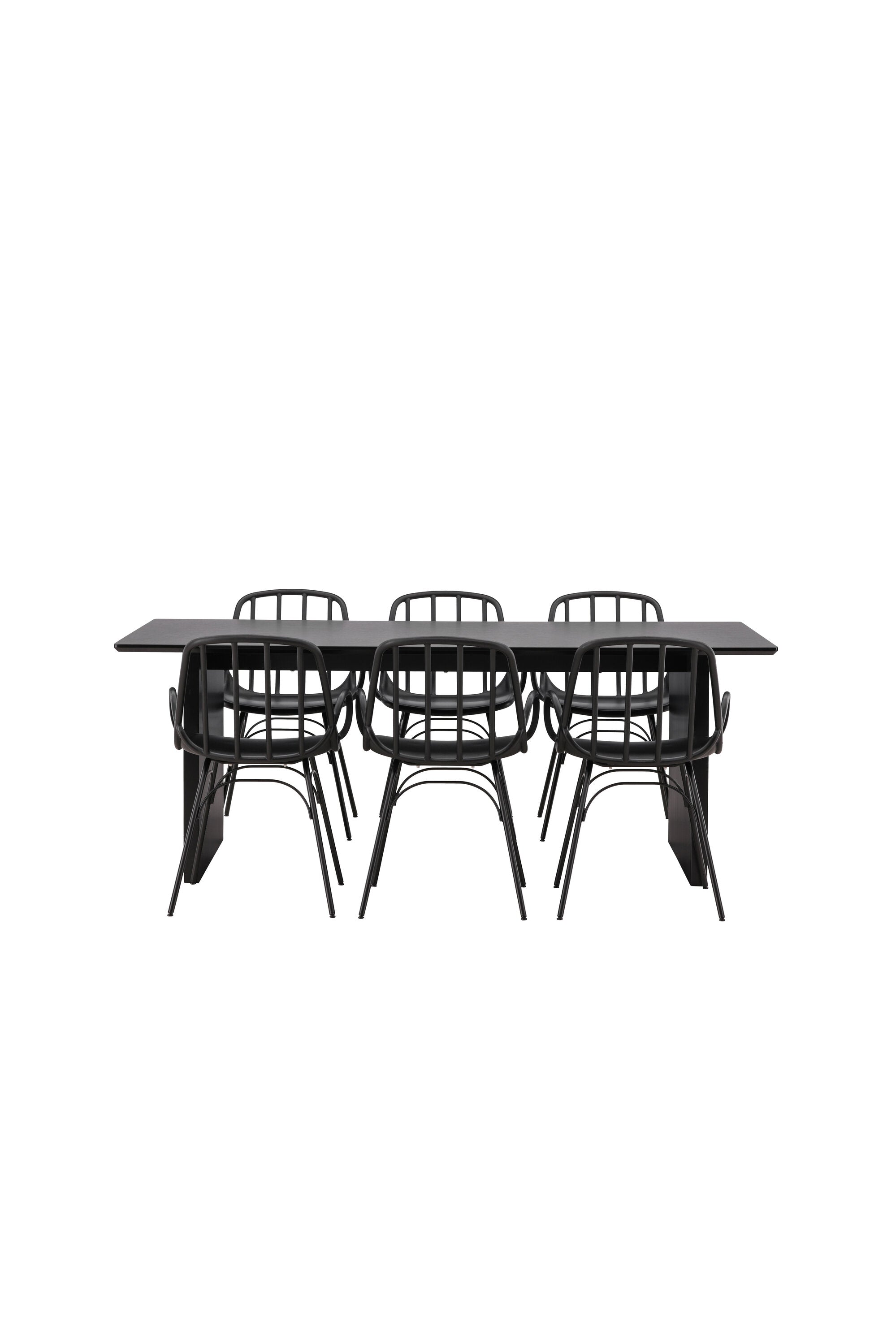 Vail Esszimmerset + Dyrön 200cm/6St. in Schwarz präsentiert im Onlineshop von KAQTU Design AG. Esszimmerset ist von Venture Home
