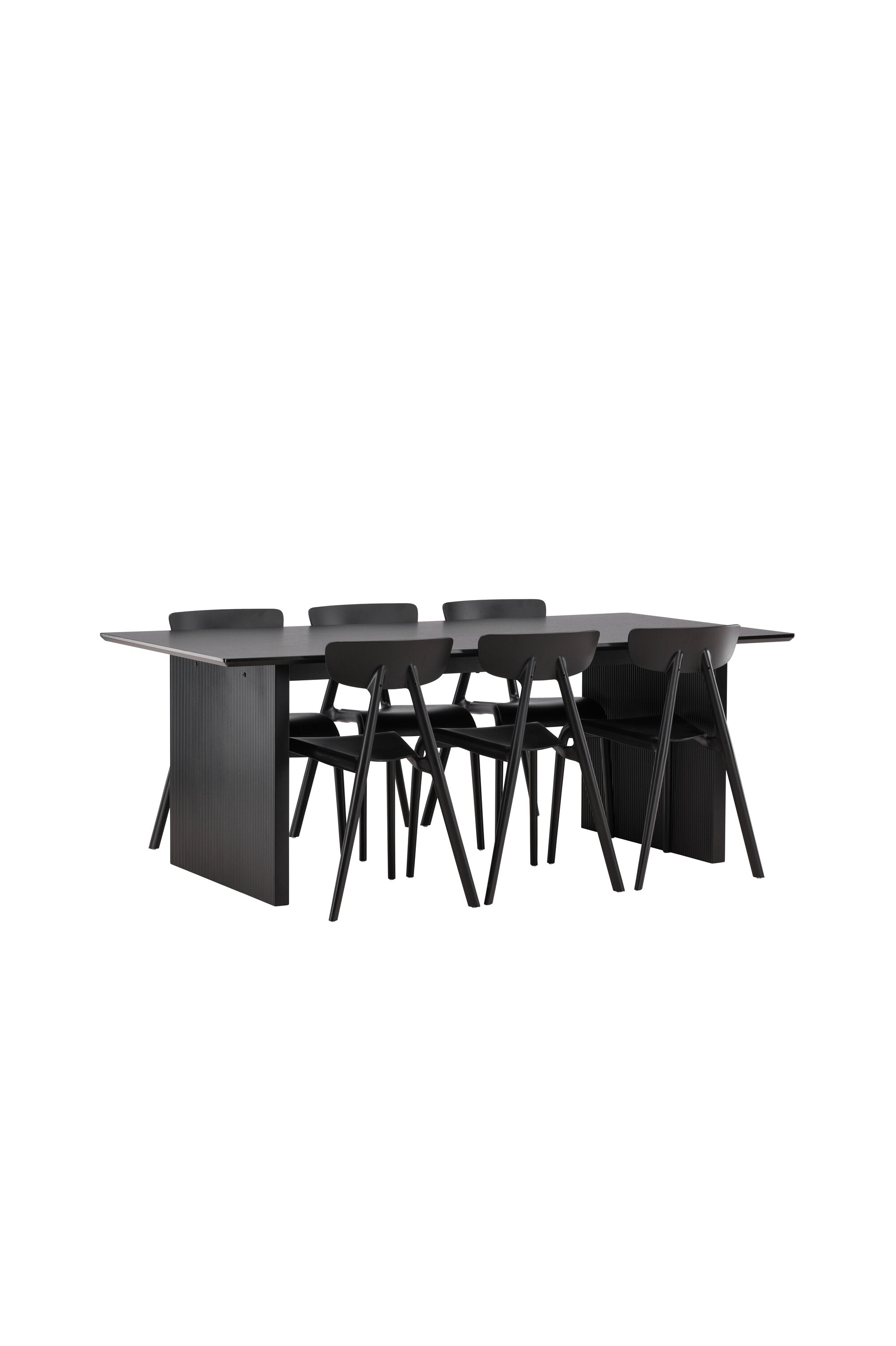 Vail Esszimmerset + Ursholmen 200cm/6St. in Schwarz präsentiert im Onlineshop von KAQTU Design AG. Esszimmerset ist von Venture Home