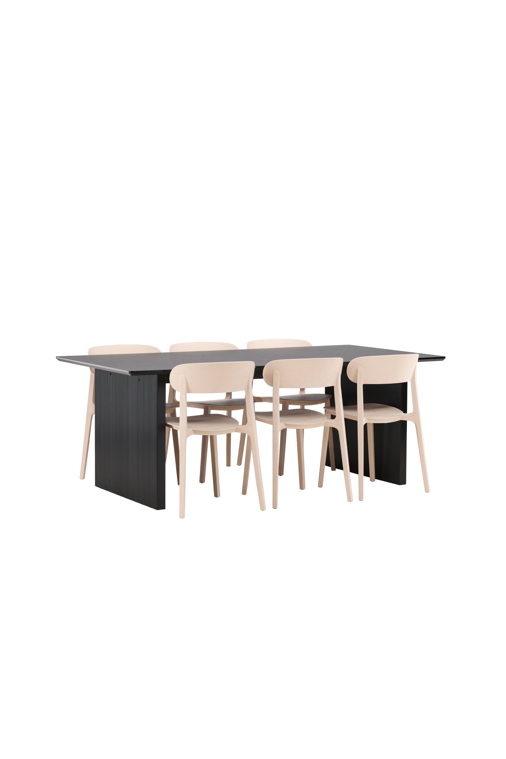 Vail Esstisch + 6 x Åstol Esszimmerstuhl in  präsentiert im Onlineshop von KAQTU Design AG. Esszimmerset ist von Venture Home